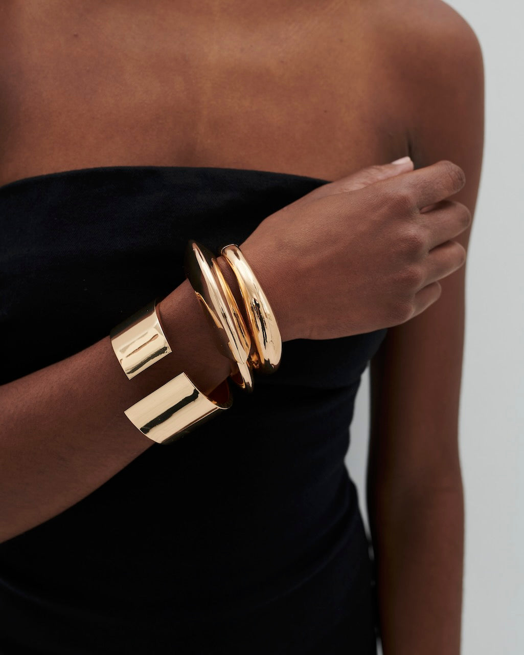 Anna Rossi Asymmetrical Cuff in Gold available at TNT The New Trend Australia