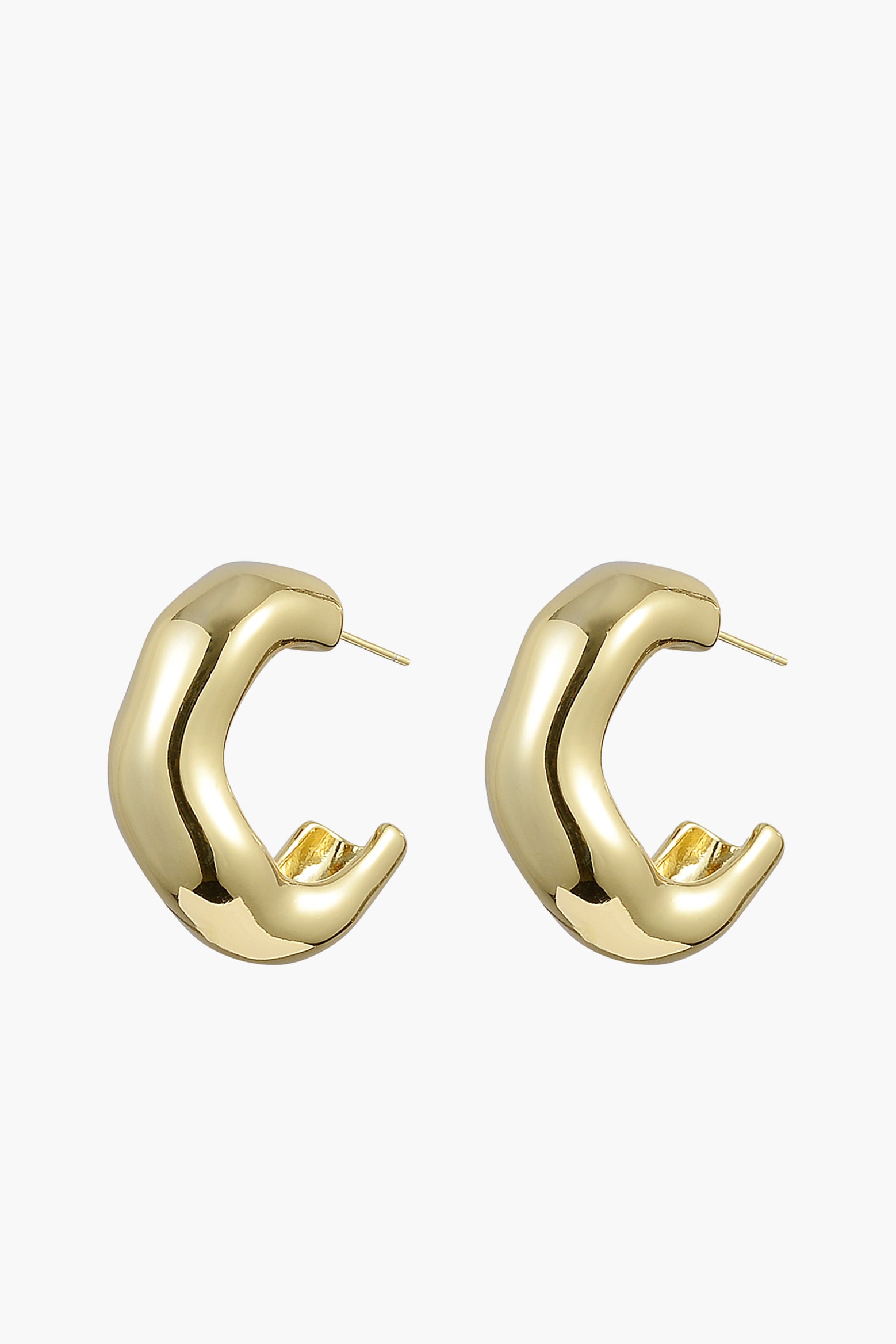 Anna Rossi Chunky Wave Hoop in Gold available at The New Trend Australia.