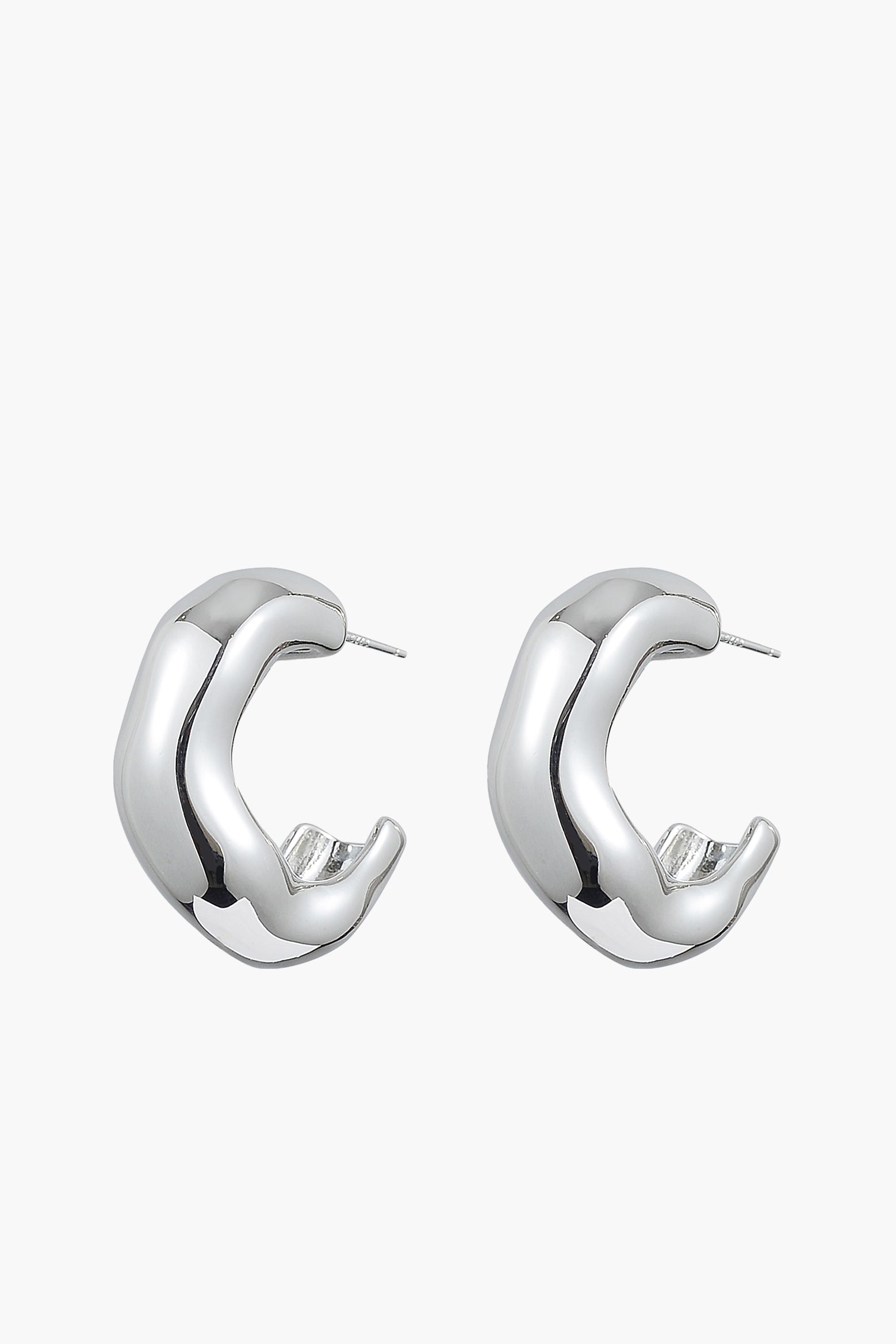 Anna Rossi Chunky Wave Hoop in Gunmetal available at The New Trend Australia.