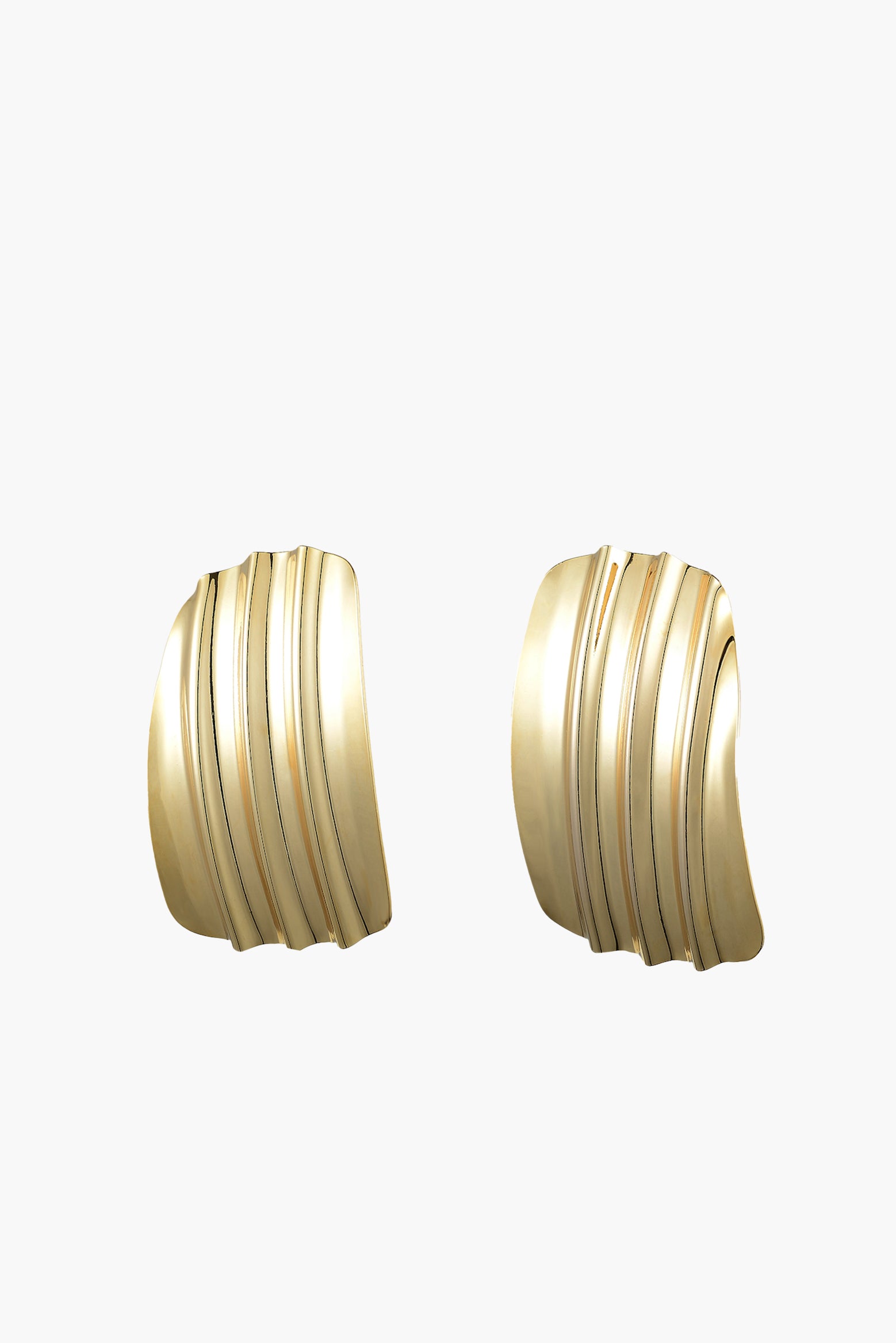 Anna Rossi Corrugated Time Earring in Gold available at The New Trend Australia.