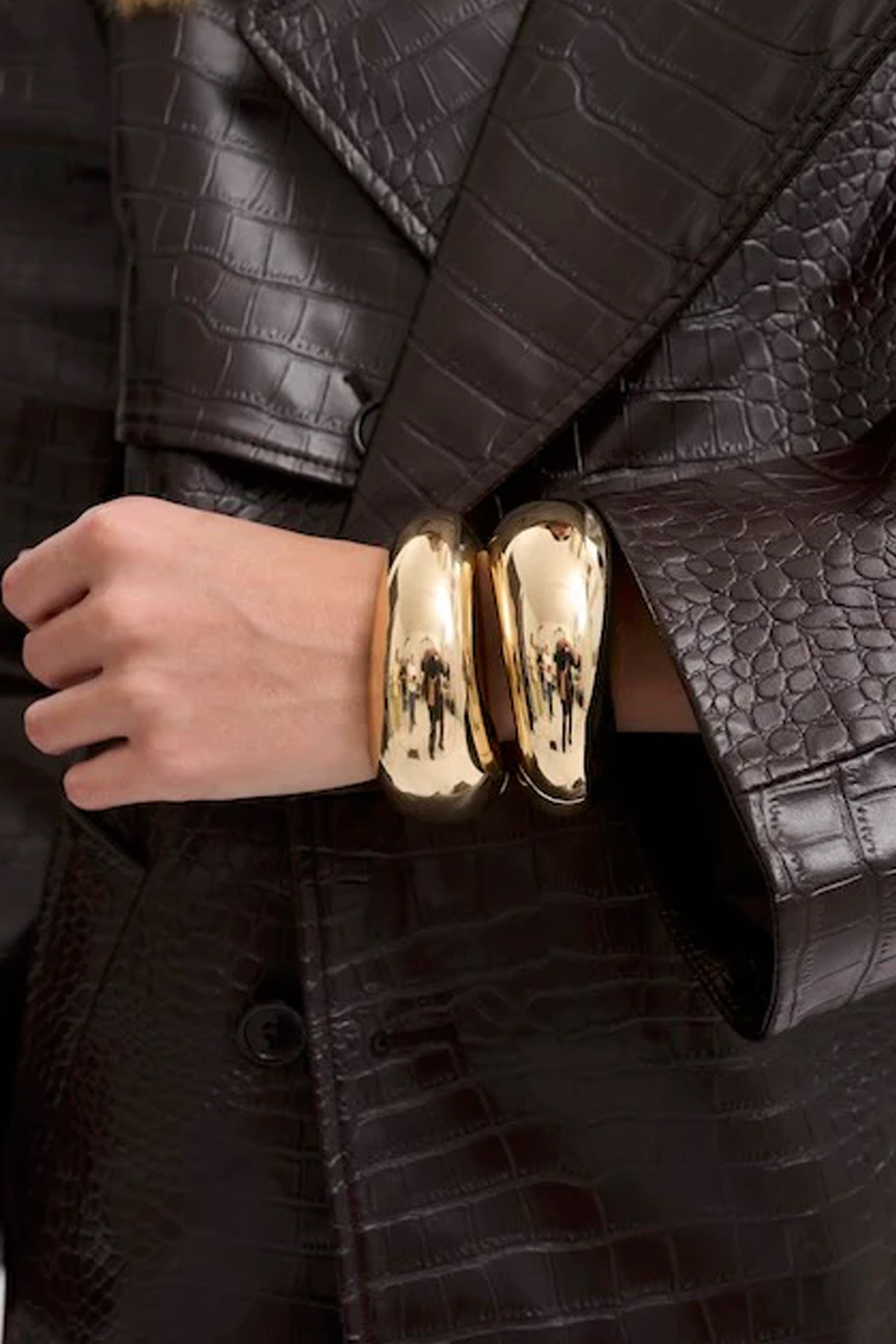 Anna Rossi Illusion Bangle in Gold available at The New Trend Australia.