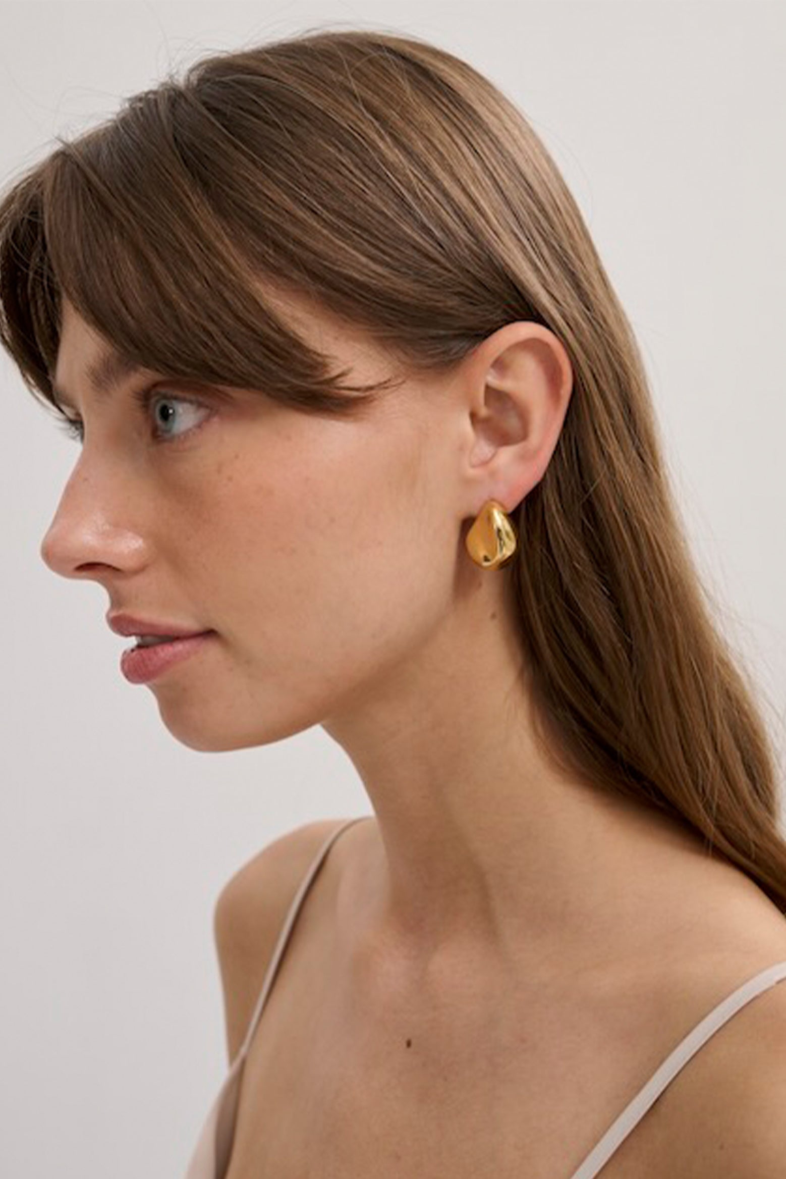 Anna Rossi Impression Stud in Gold available at The New Trend Australia. 