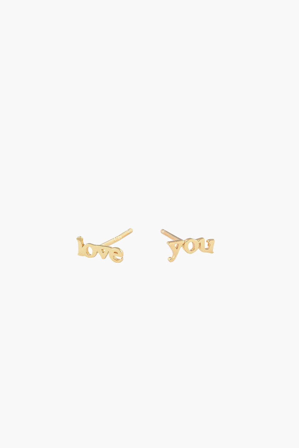 The Anna Rossi Love You Studs in Gold available from The New Trend Australia