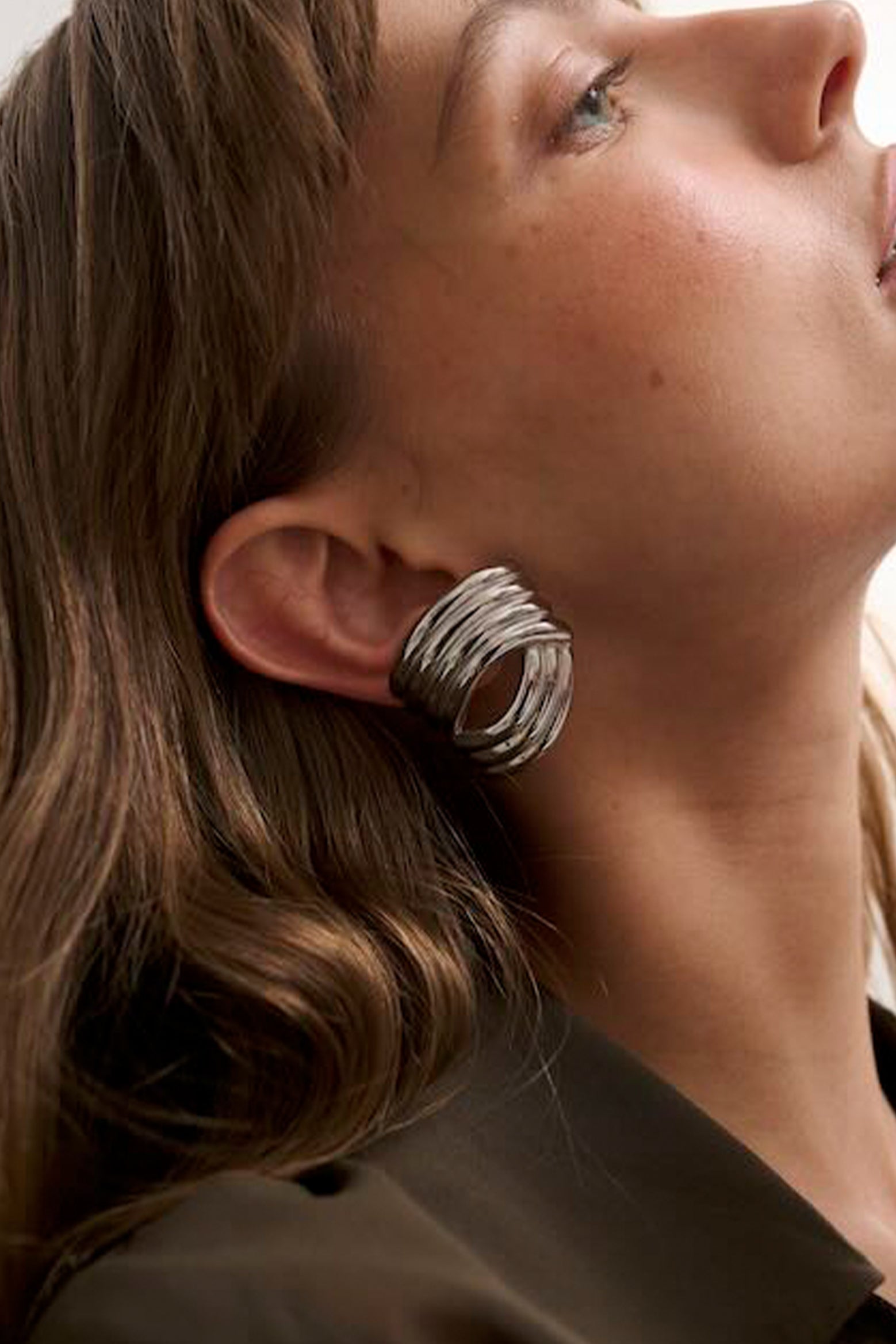 Anna Rossi Nefertiti Earring in Gunmetal available at The New Trend Australia. 