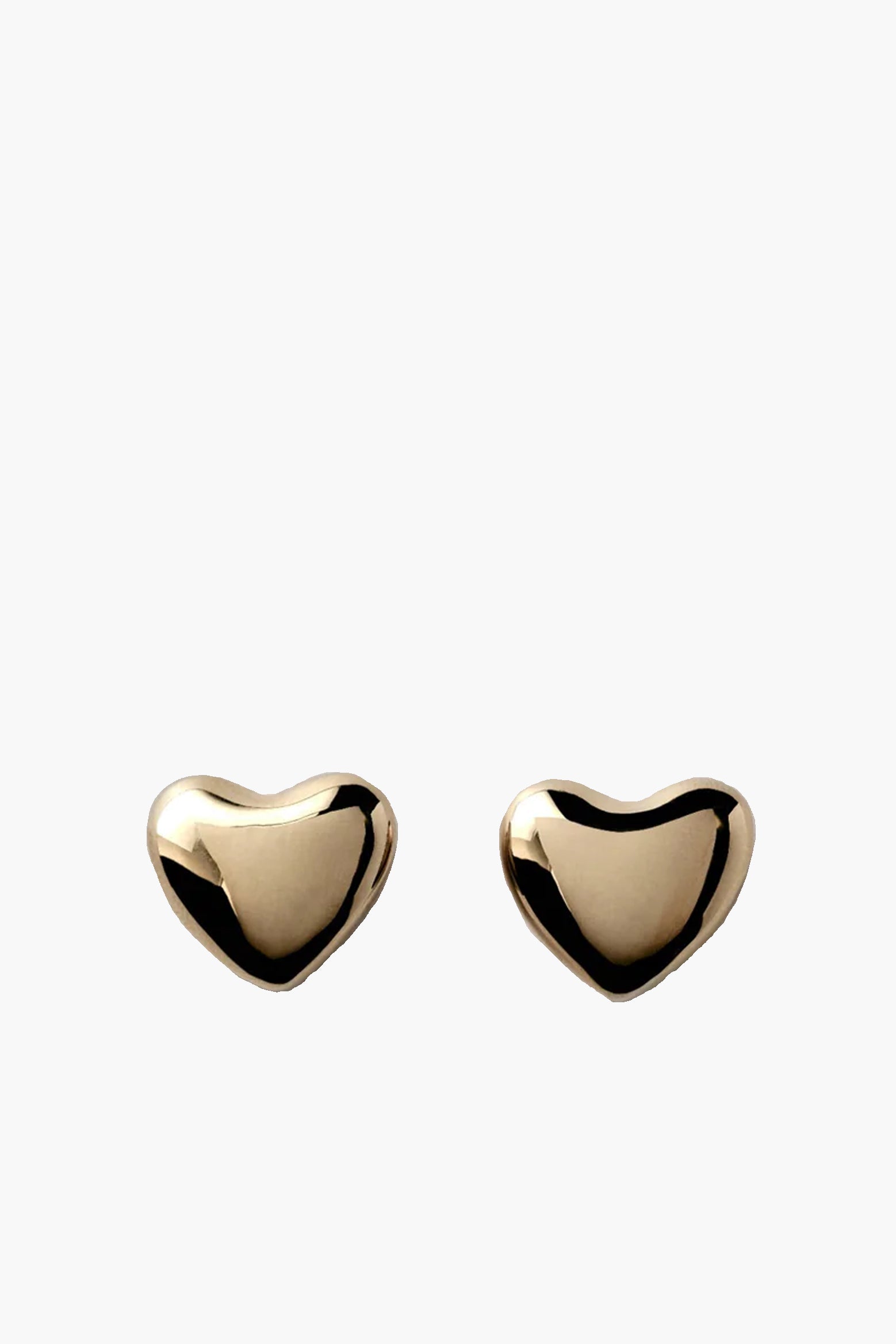 The Annika Inez Voluptuous Heart Studs in Gold available at The New Trend Australia