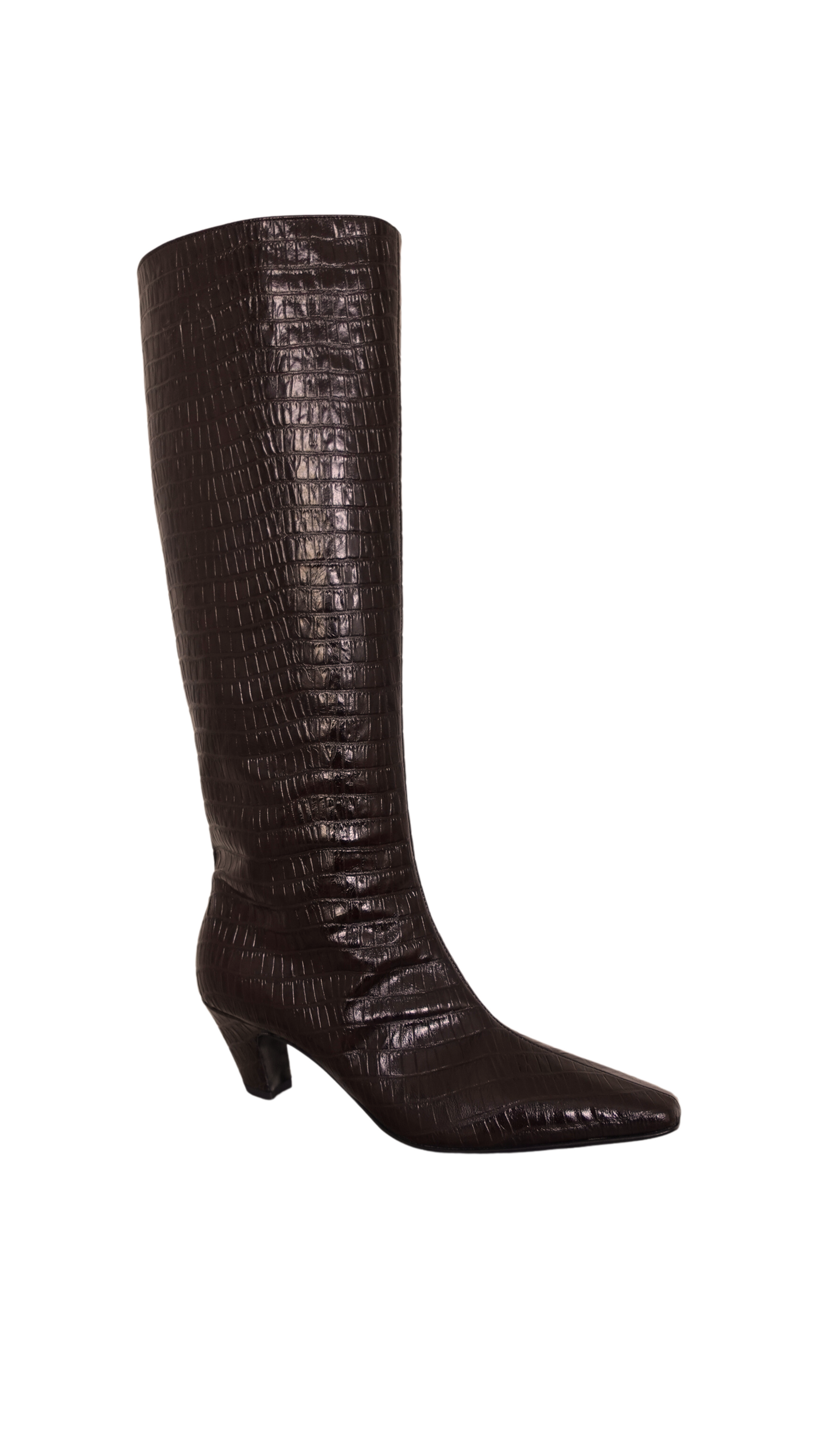 Bare Base Tall Boot in Chocolate Croc available at TNT The New Trend Australia