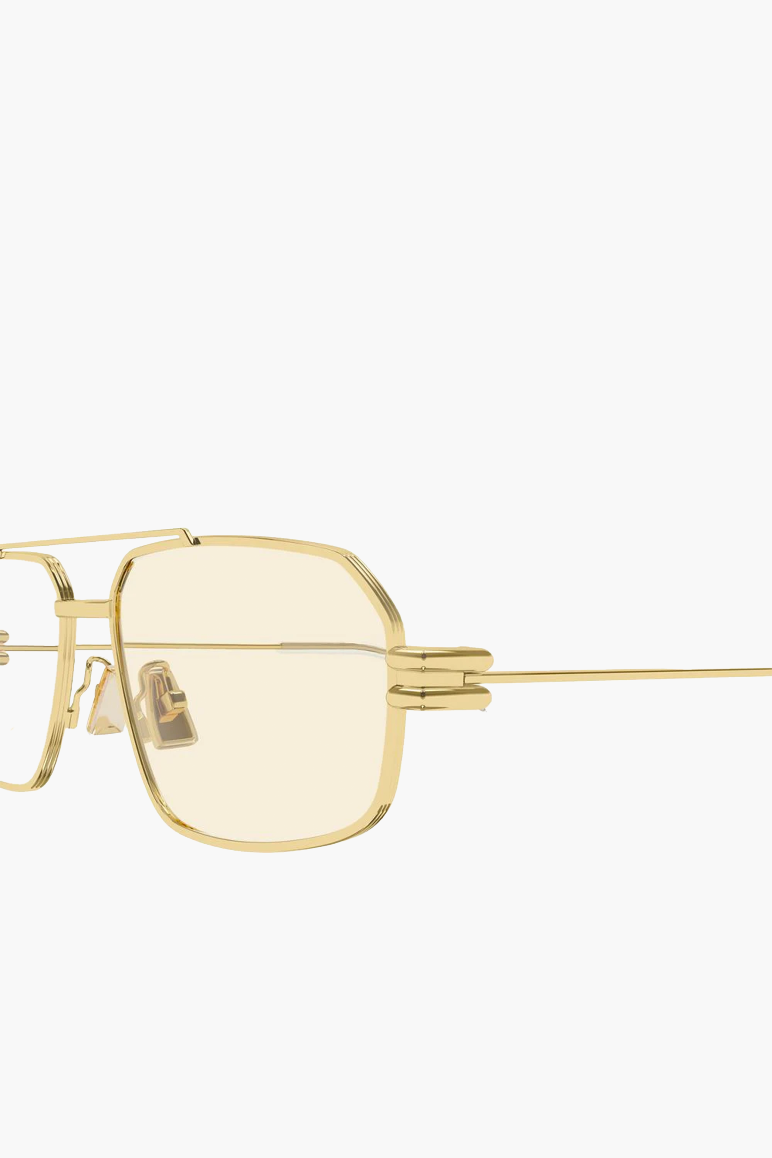 BOTTEGA VENETA Bond Metal Sunglasses in Gold | The New Trend