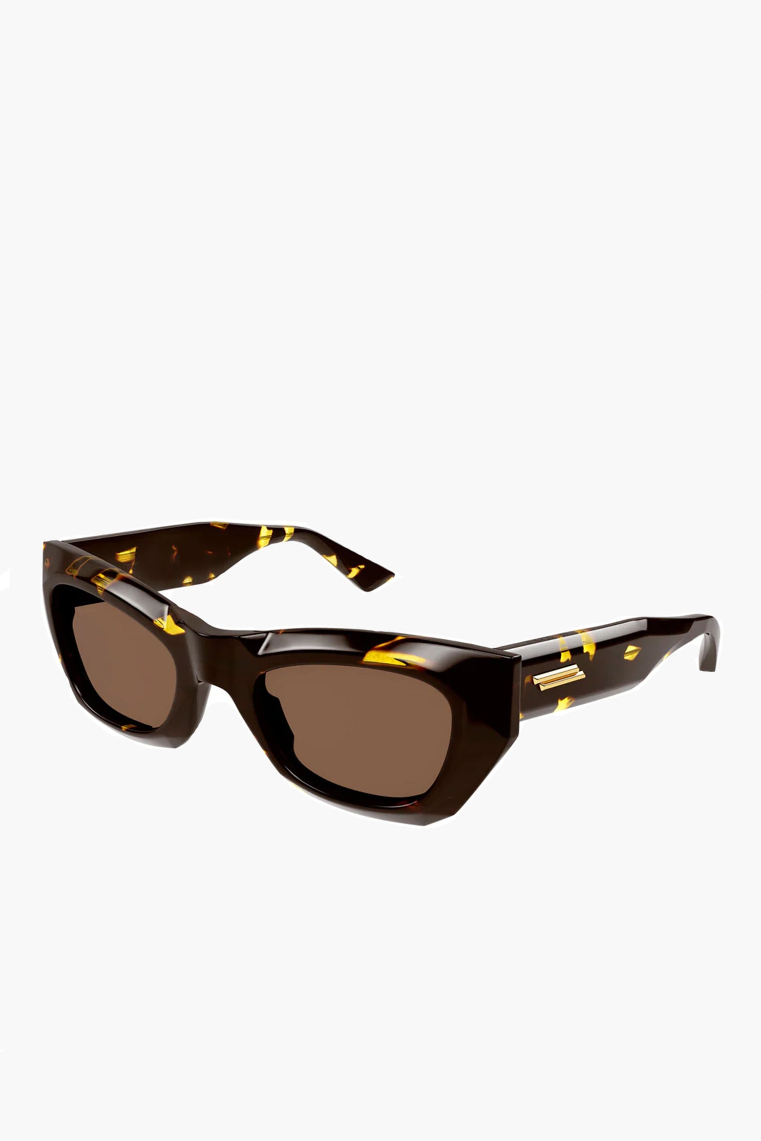 Bottega Veneta Rectangle Frame Sunglasses in Havana available at The New Trend Australia.