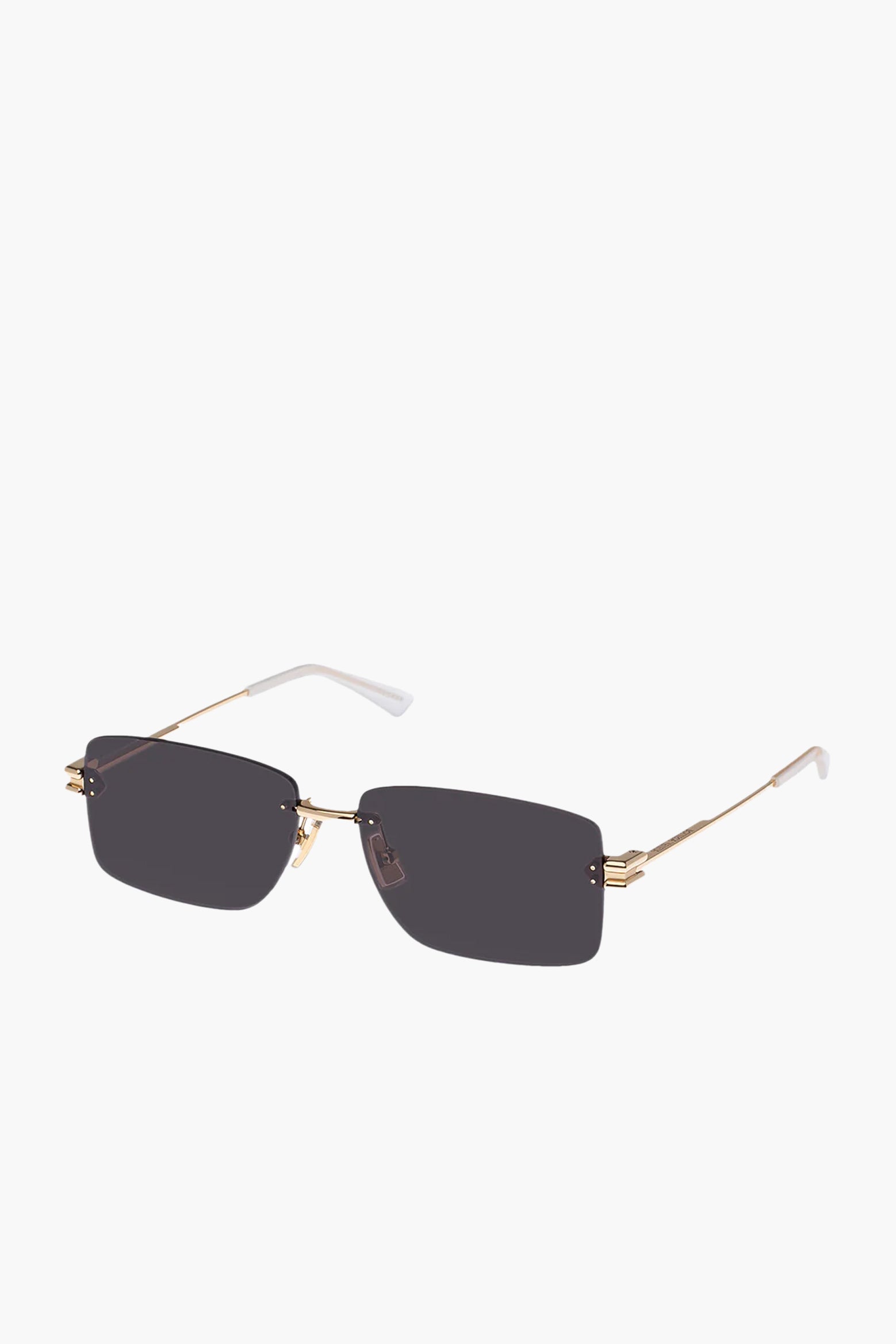 Bottega Veneta Rectangle Metal Sunglasses in Gold available at The New Trend Australia.