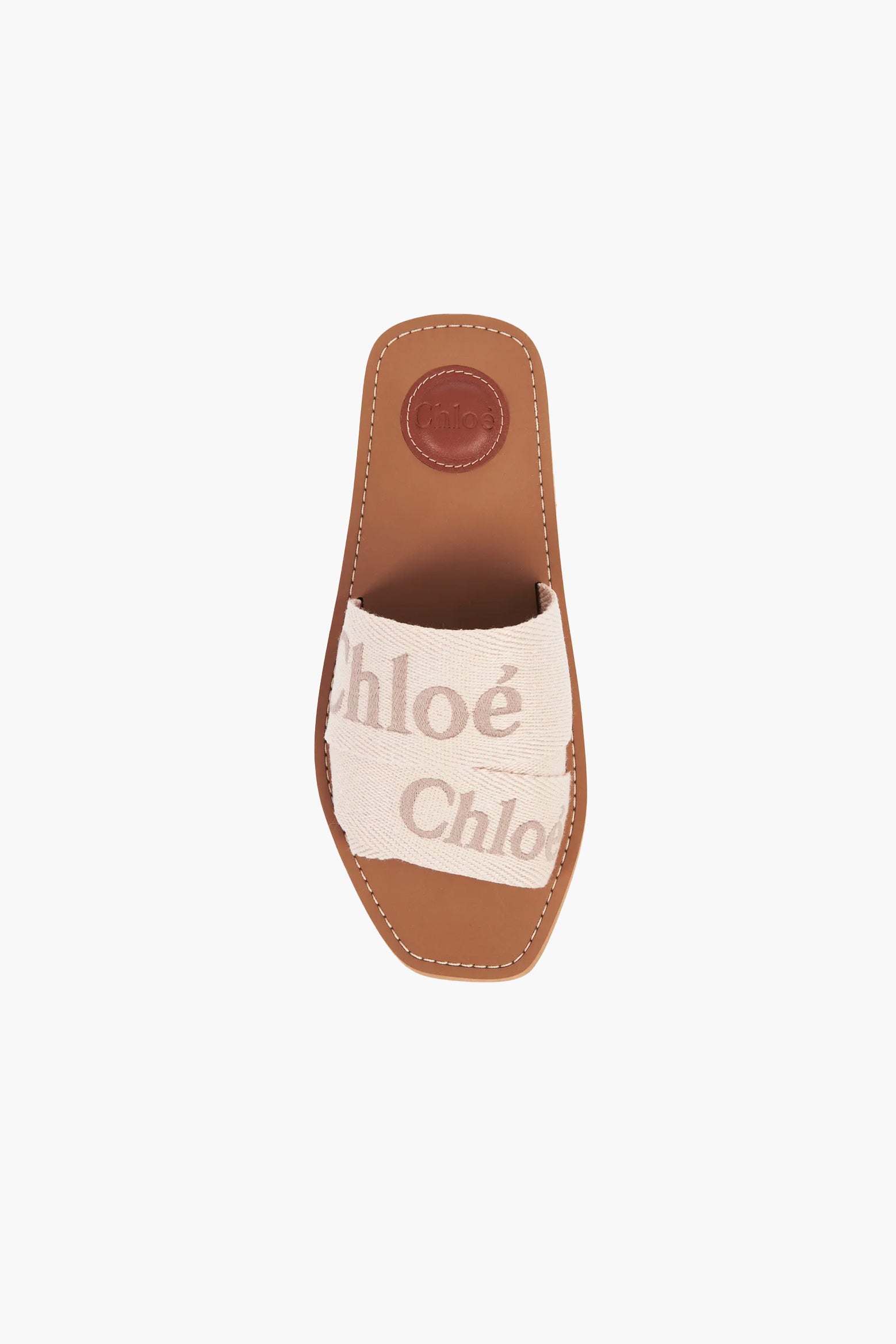 CHLOÉ Woody Flat Mule in Blushy Beige The New Trend