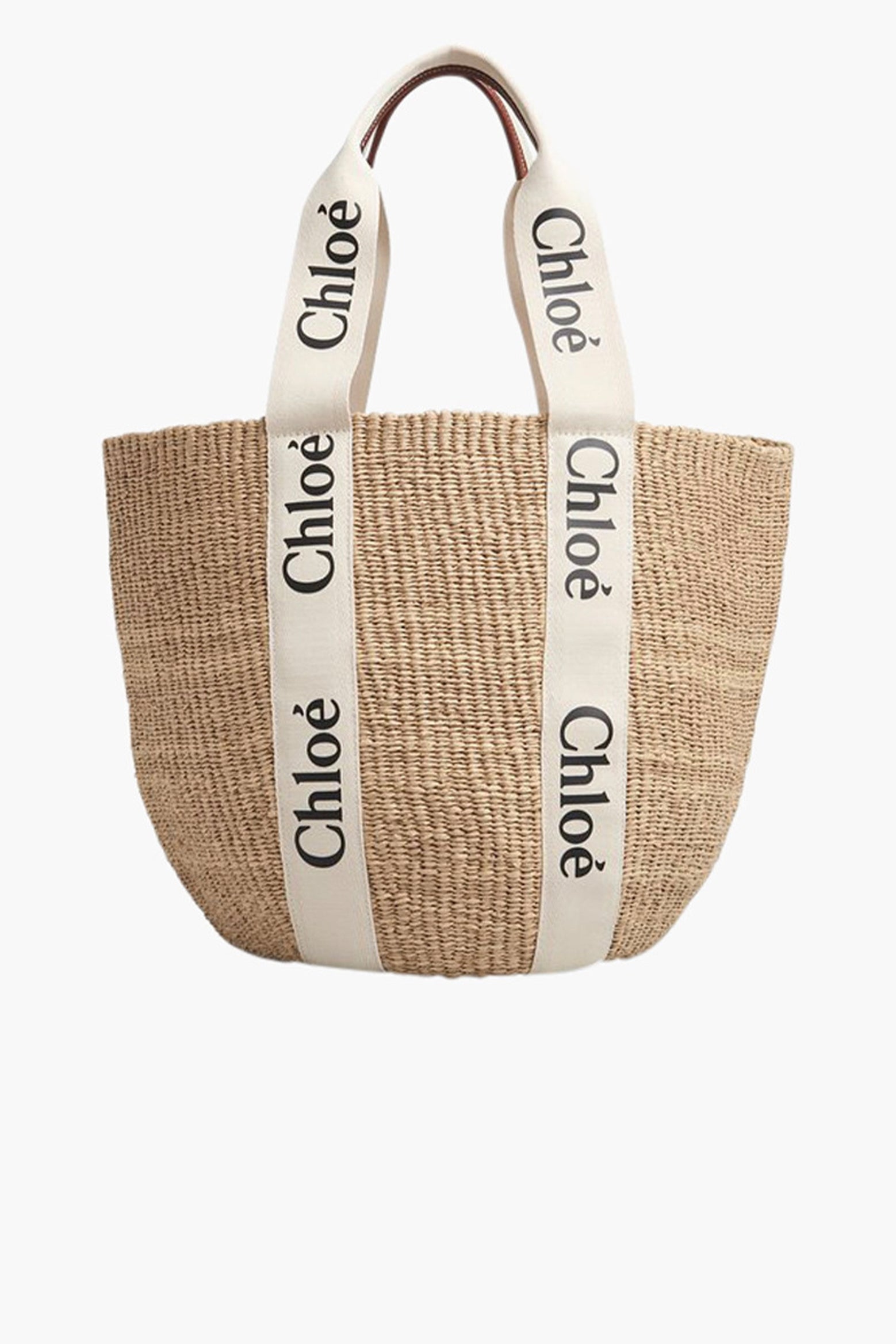 Chloé Woody Large Basket Bag in White available at The New Trend Australia.