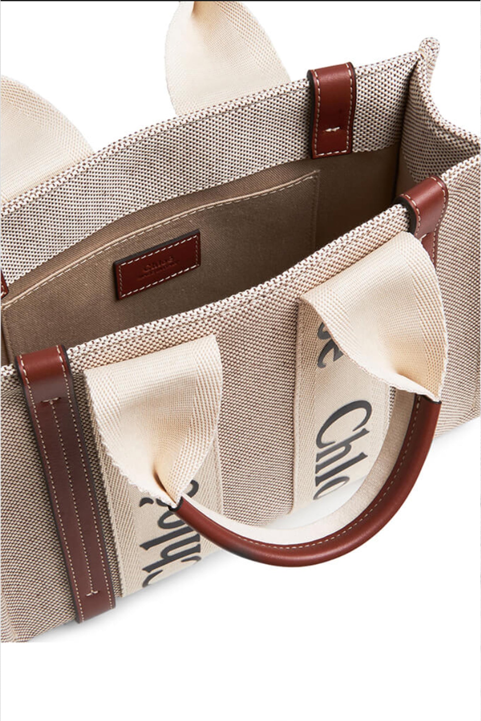 Chloé Woody Medium Tote in White and Brown available at The New Trend Australia.