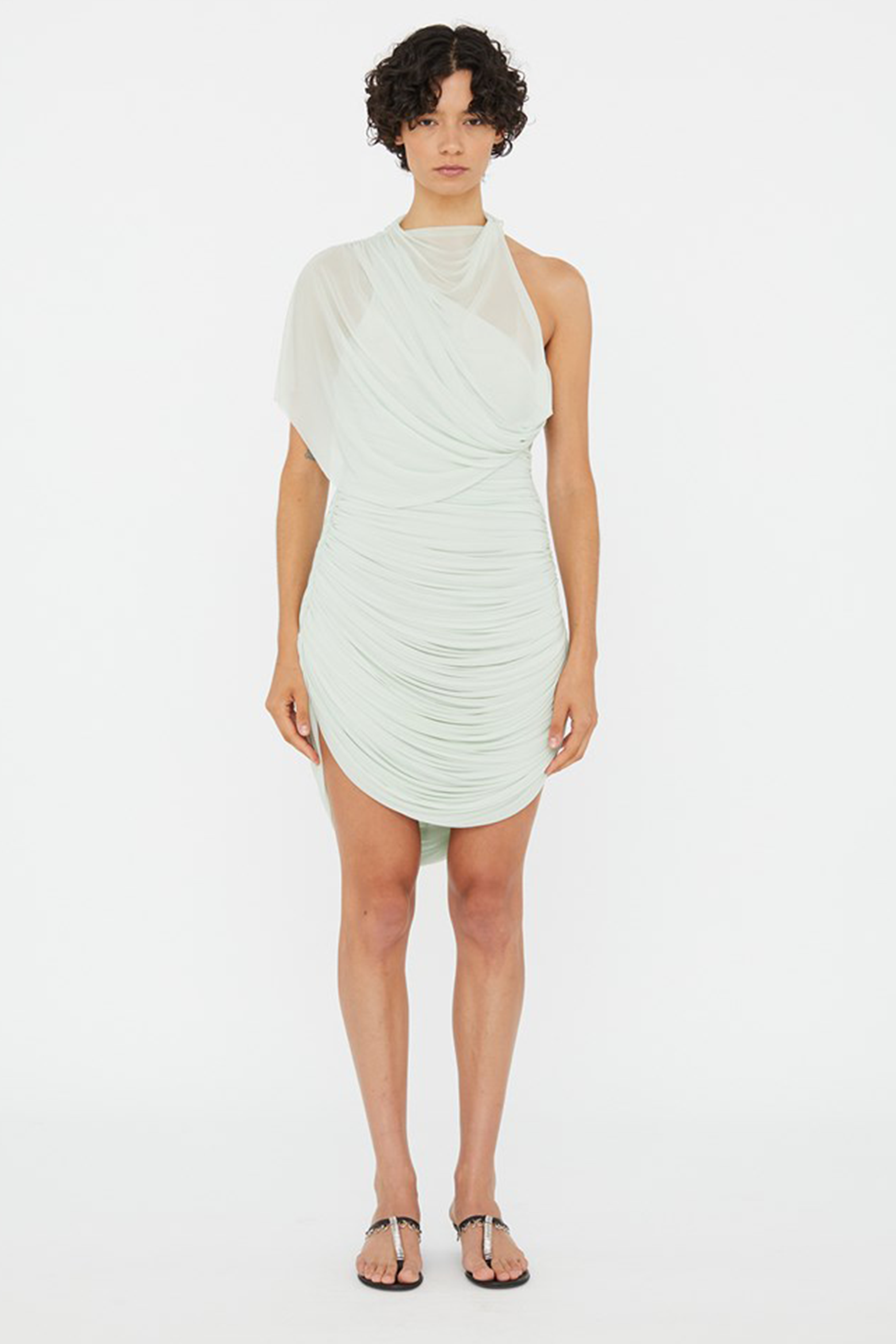 BEACH GLASS CIRCULAR JERSEY MINI DRESS