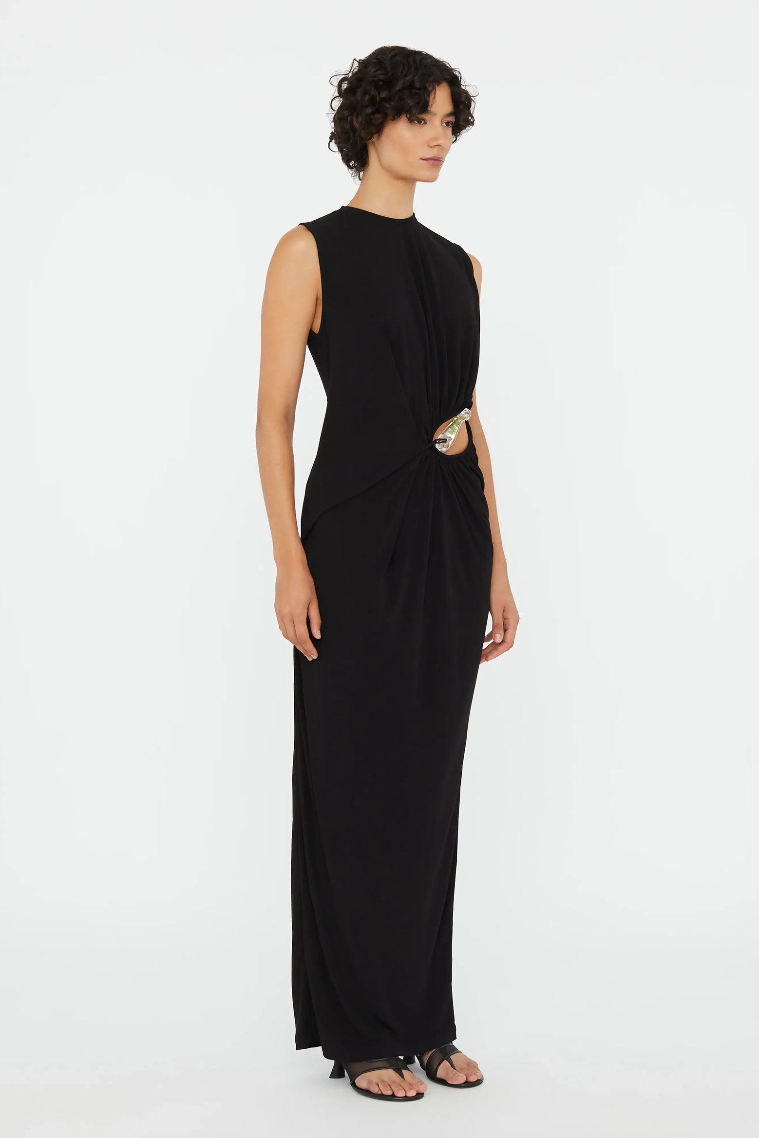 ENCASED NATURE SUSPENDED JERSEY TANK DRESS