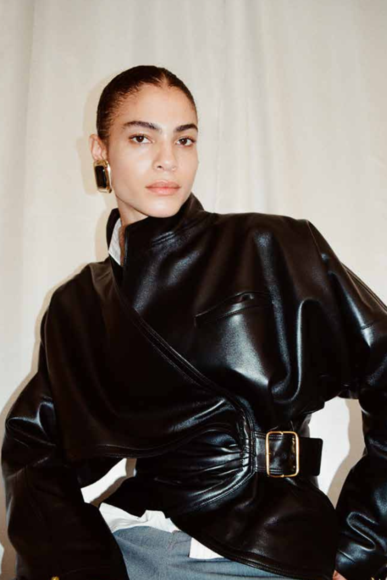 DARKPARK CINDY - PLONGE NAPPA LEATHER JACKET | THE NEW TREND