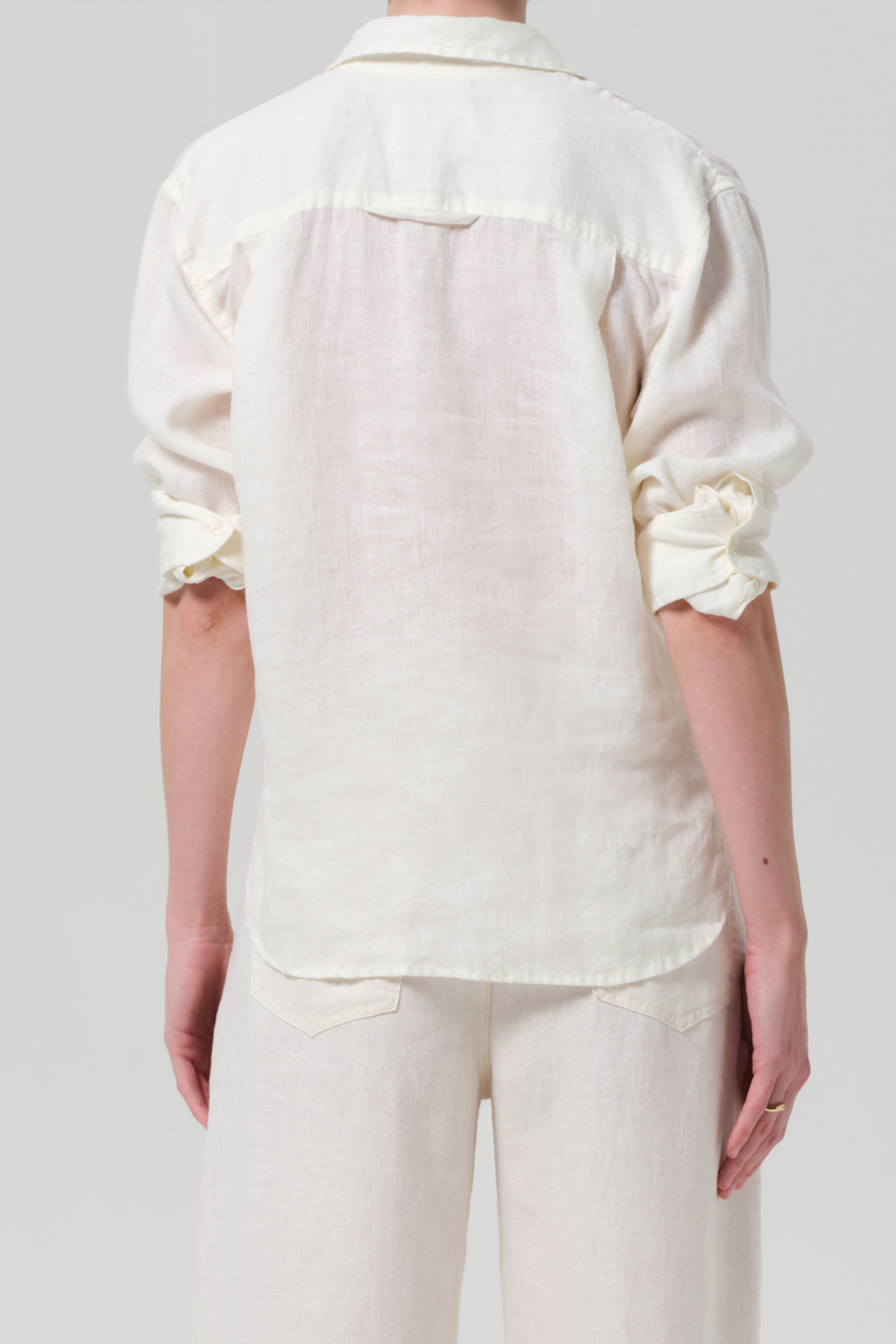 CITIZENS OF HUMANITY KAYLA SHRUNKEN SHIRT IN VANILLA | THE NEW TREND 