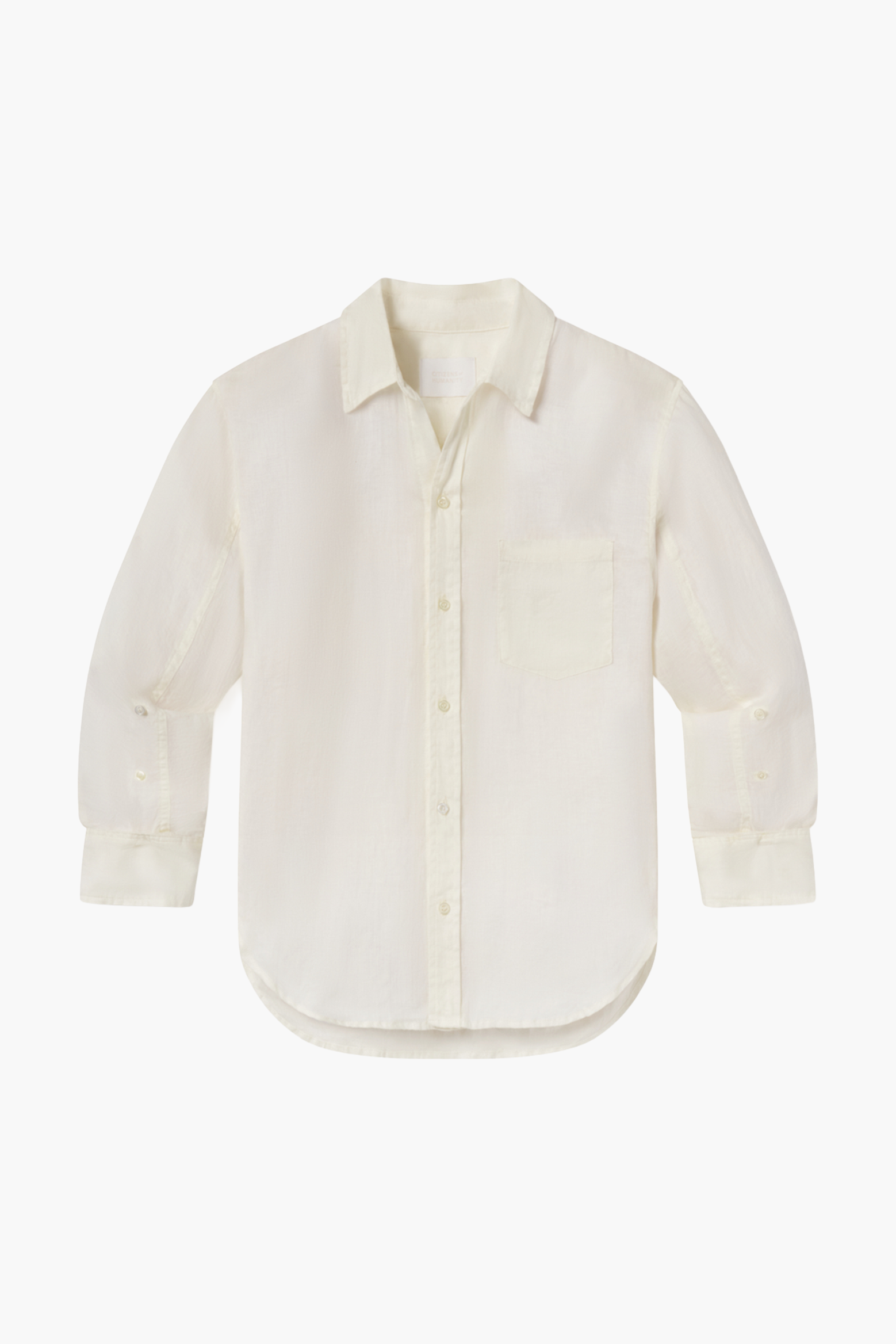 CITIZENS OF HUMANITY KAYLA SHRUNKEN SHIRT IN VANILLA | THE NEW TREND 