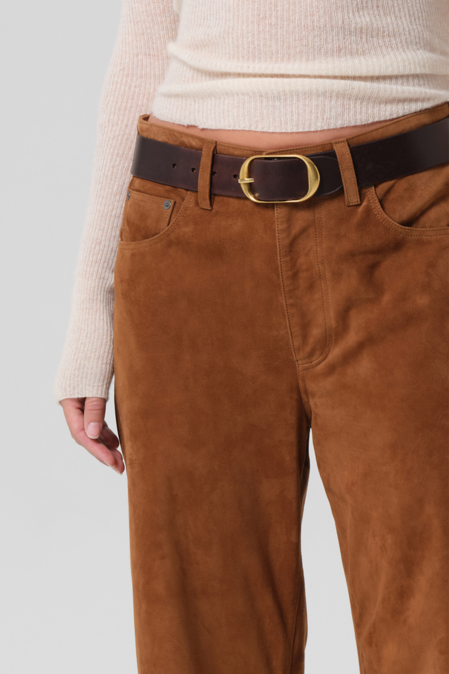 CITIZENS OF HUMANITY MIRO SUEDE PANT IN TOASTED CARAMEL | THE NEW TREND