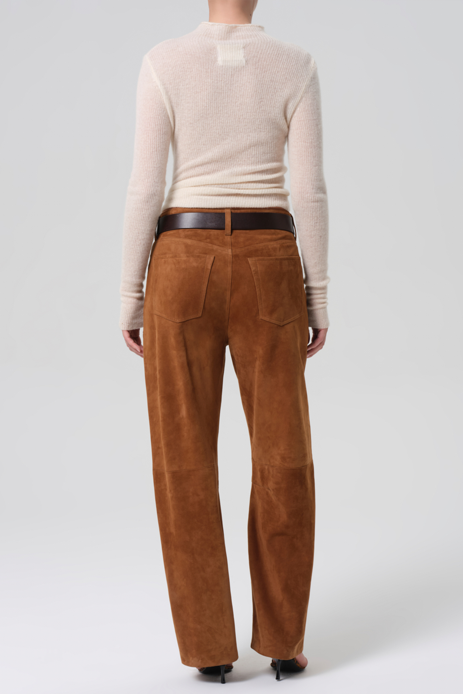 CITIZENS OF HUMANITY MIRO SUEDE PANT IN TOASTED CARAMEL | THE NEW TREND