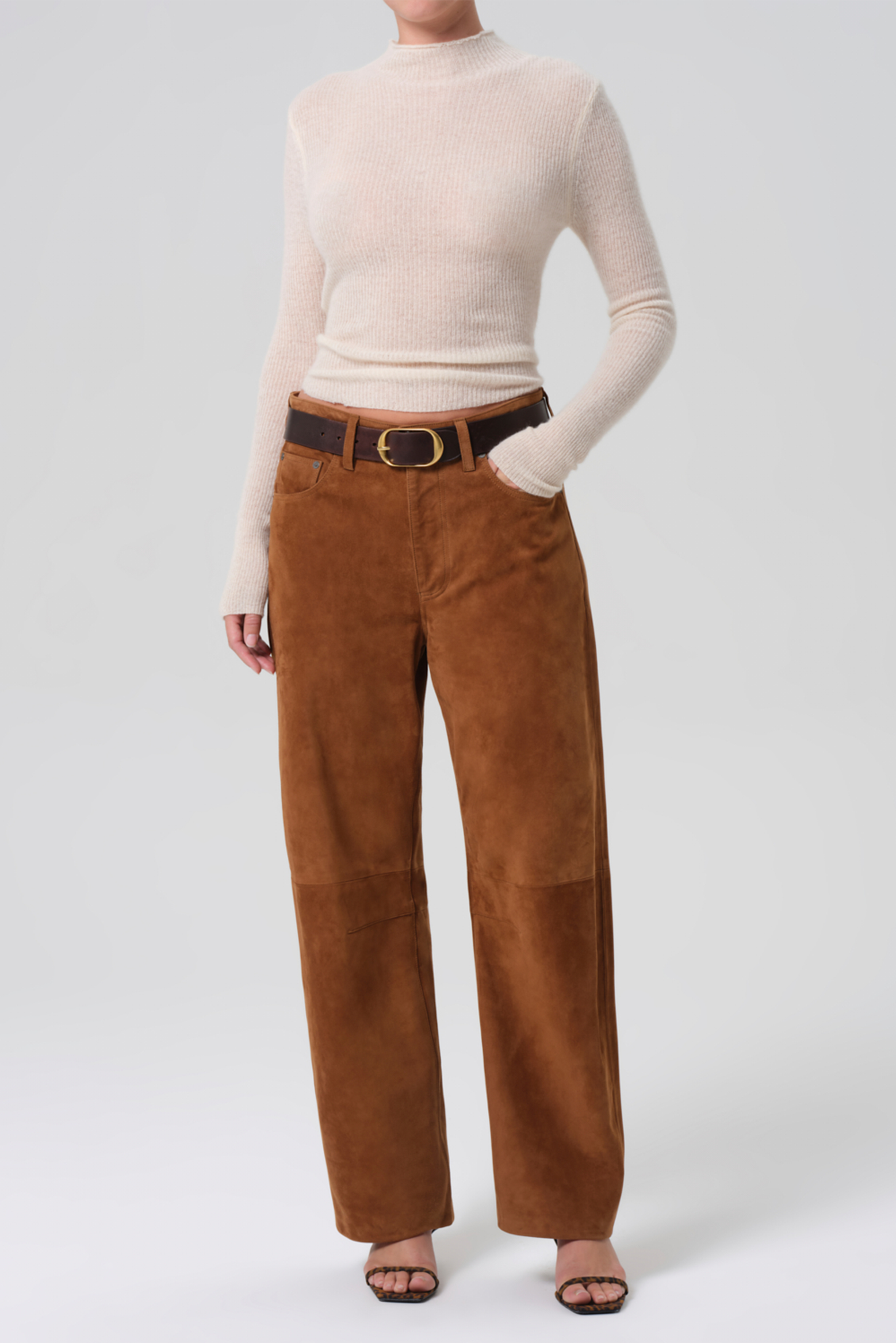 CITIZENS OF HUMANITY MIRO SUEDE PANT IN TOASTED CARAMEL | THE NEW TREND