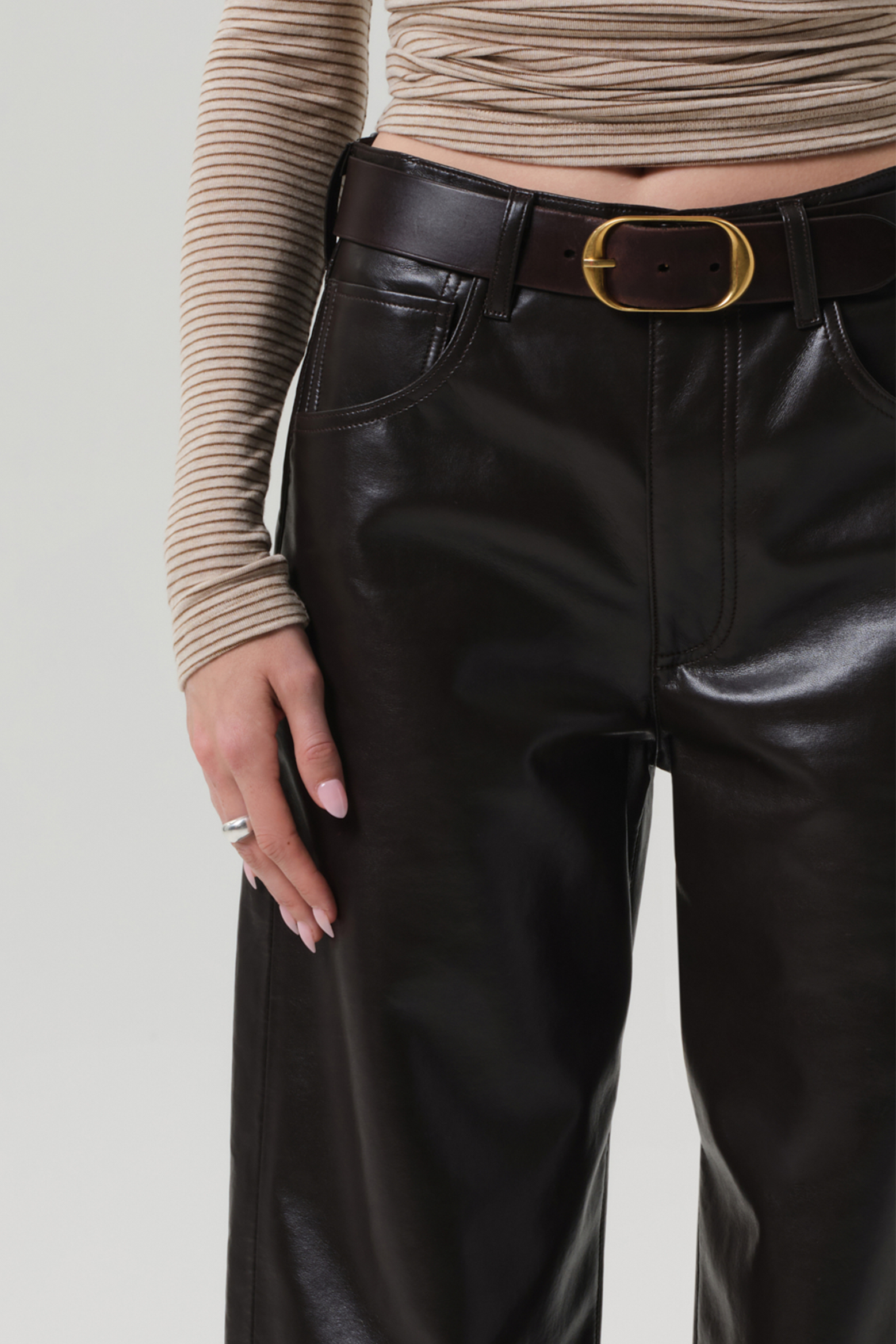 COH AYLA BAGGY LEATHER PANT | THE NEW TREND