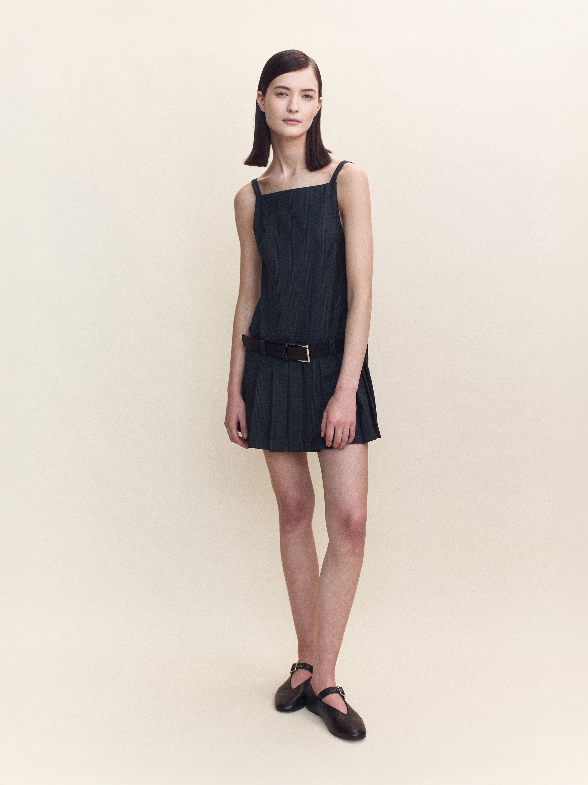 COURTNEY ZHENG DANA WOOL CHECK MINI DRESS | THE NEW TREND
