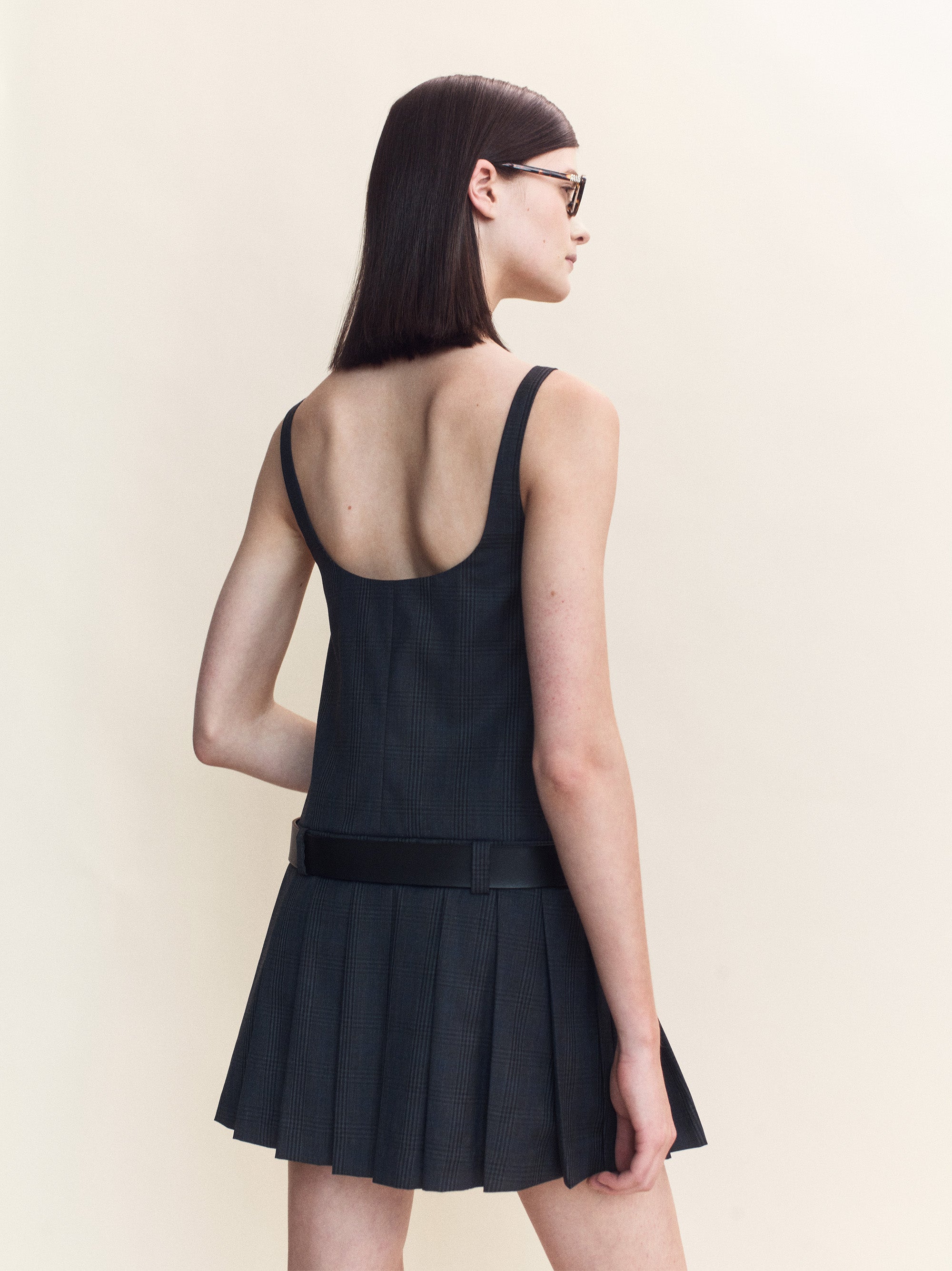 COURTNEY ZHENG DANA WOOL CHECK MINI DRESS | THE NEW TREND