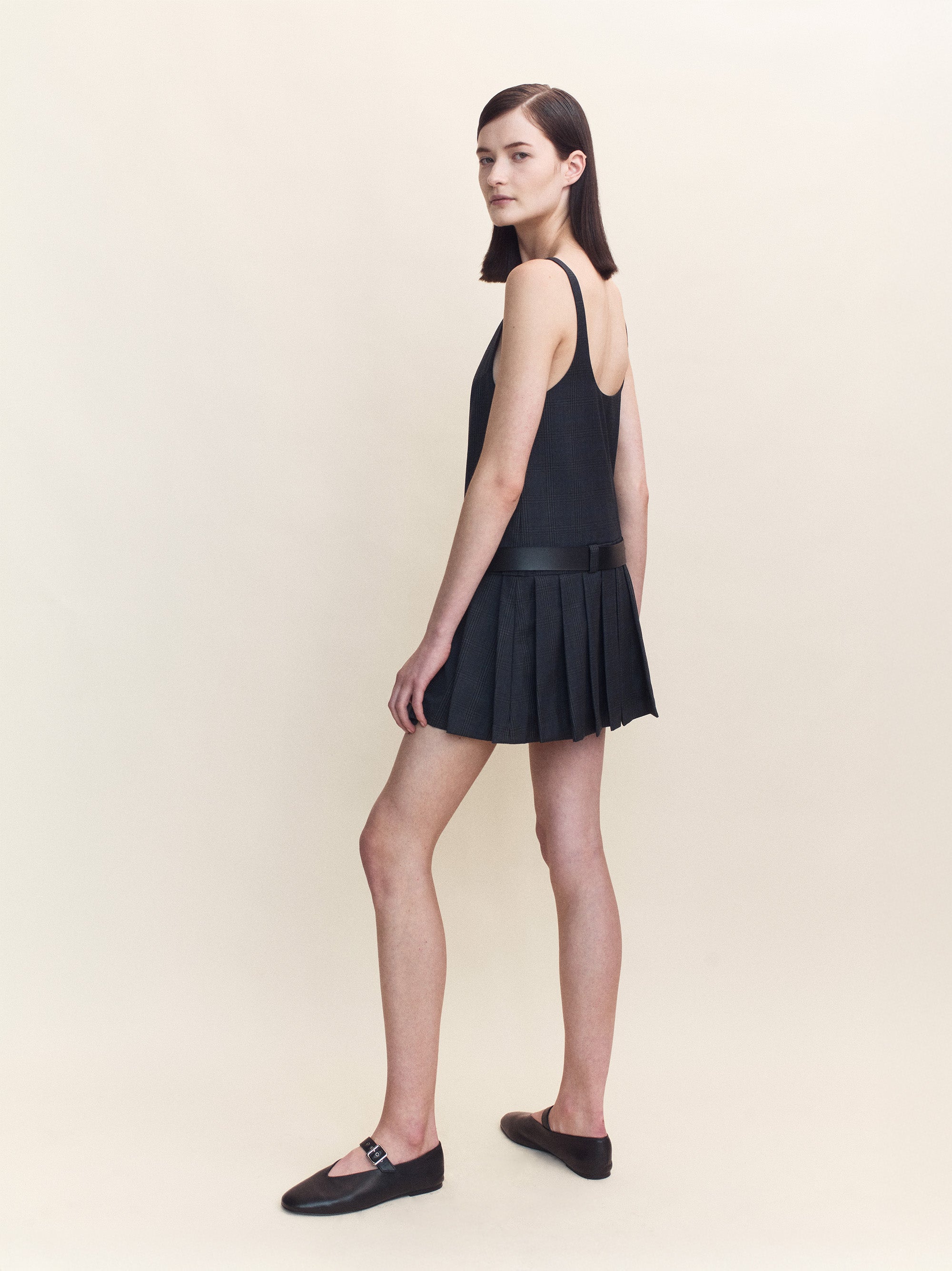 COURTNEY ZHENG DANA WOOL CHECK MINI DRESS | THE NEW TREND