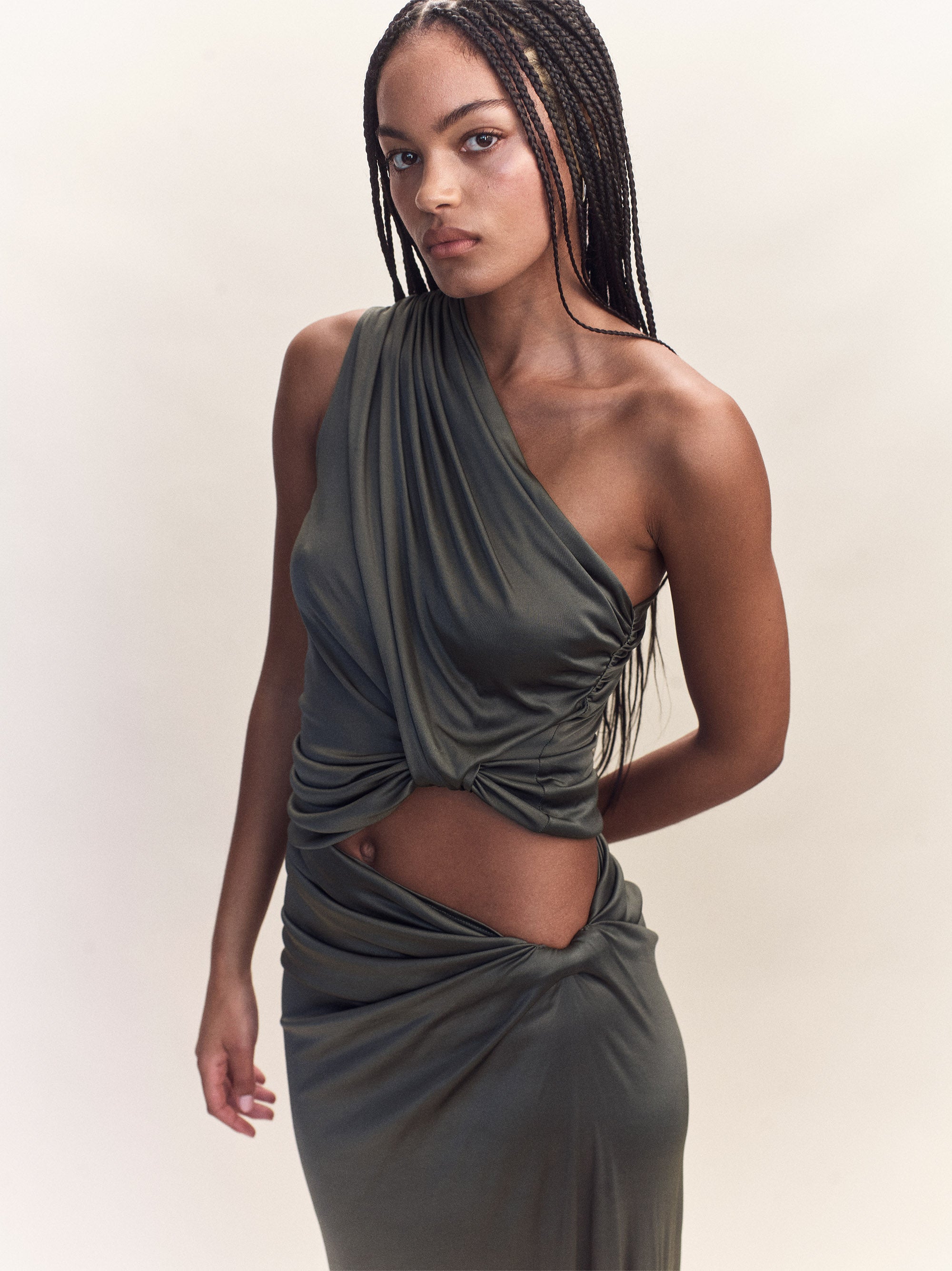 ONE SHOULDER JERSEY TOP