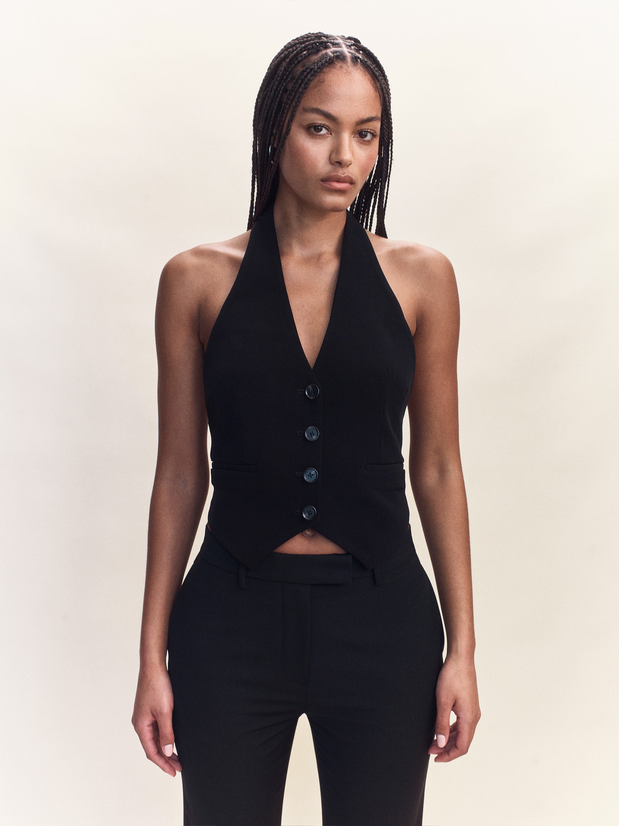 COURTNEY ZHENG SANNE SCUBA BELTED VEST | THE NEW TREND