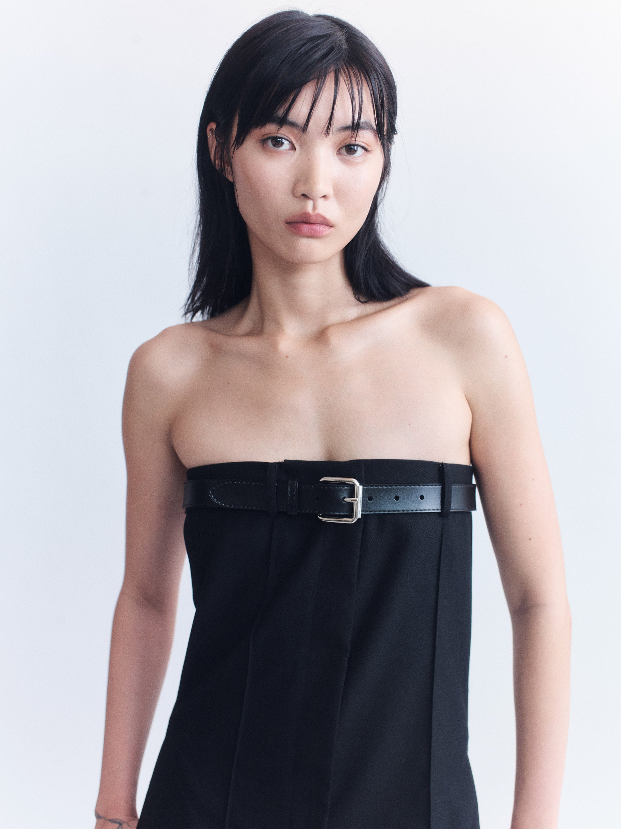 COURTNEY ZHENG EAMON WOOL TROUSER DRESS | THE NEW TREND