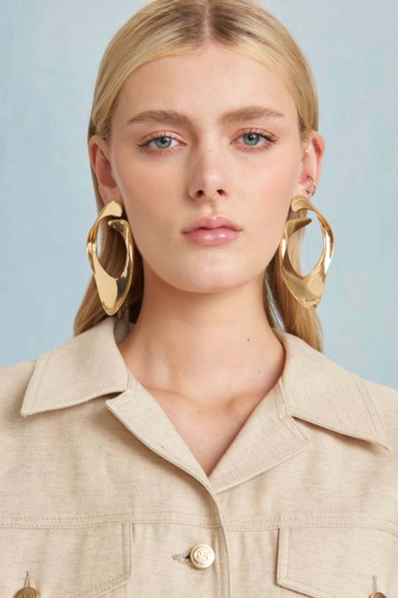 CULT GAIA Lola Earring in Shiny Brass | The New Trend