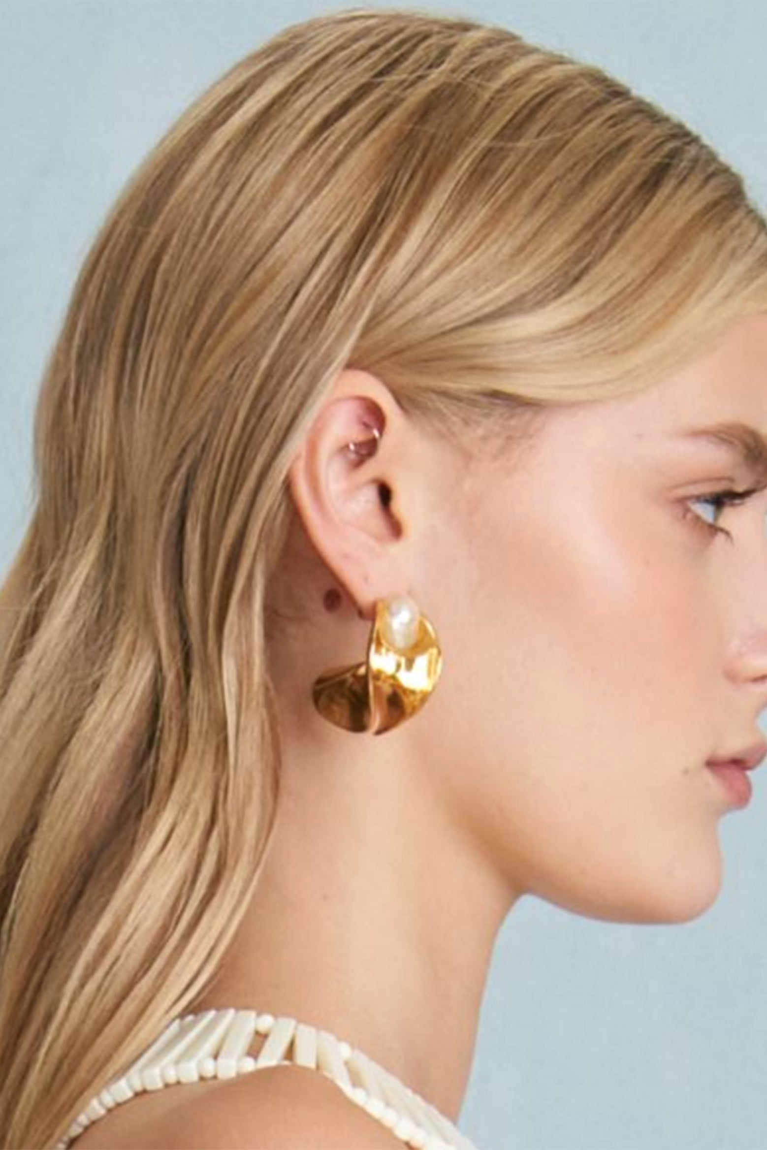 CULT GAIA Shira Earring in Shiny Brass | The New Trend