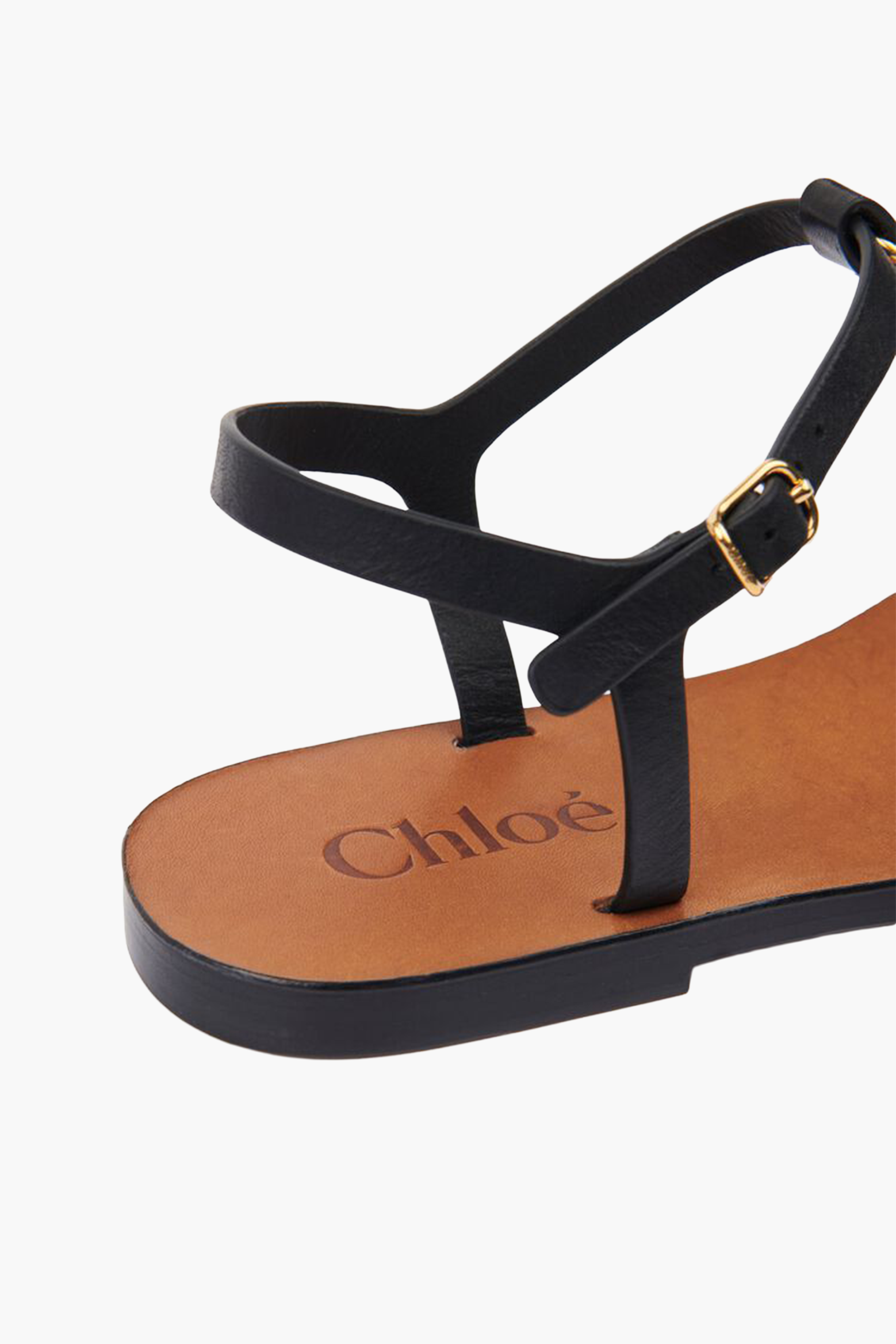 CHLOÉ CHARMS FLAT SANDAL IN BLACK | THE NEW TREND