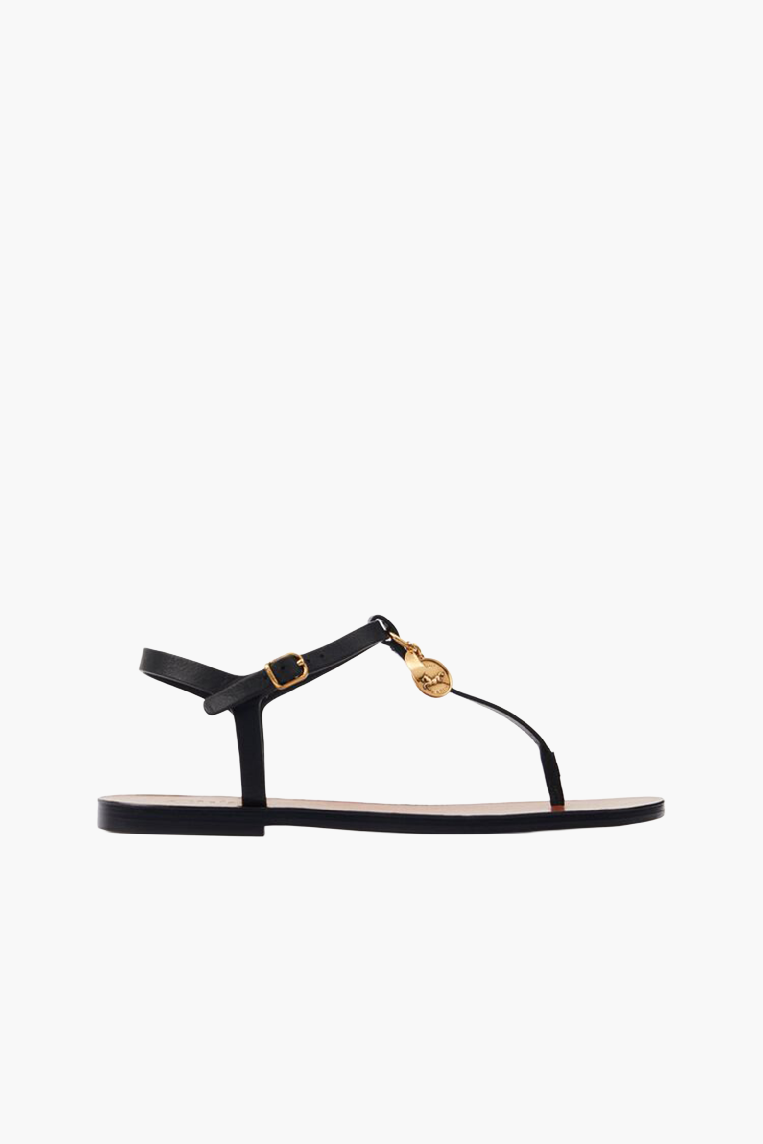 CHLOÉ CHARMS FLAT SANDAL IN BLACK | THE NEW TREND