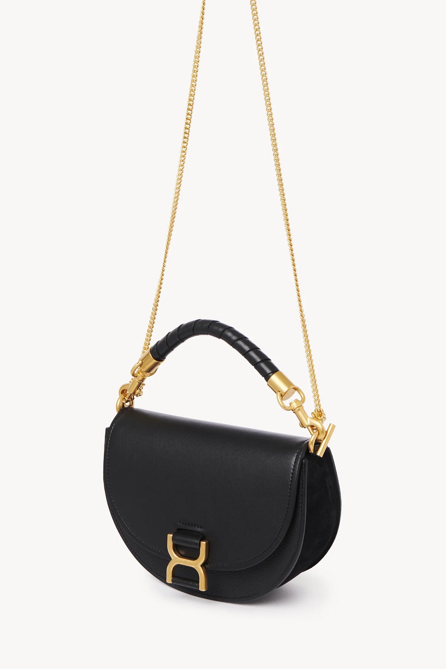 Chloé Marcie Chain Flap Bag in Black available at The New Trend Australia.