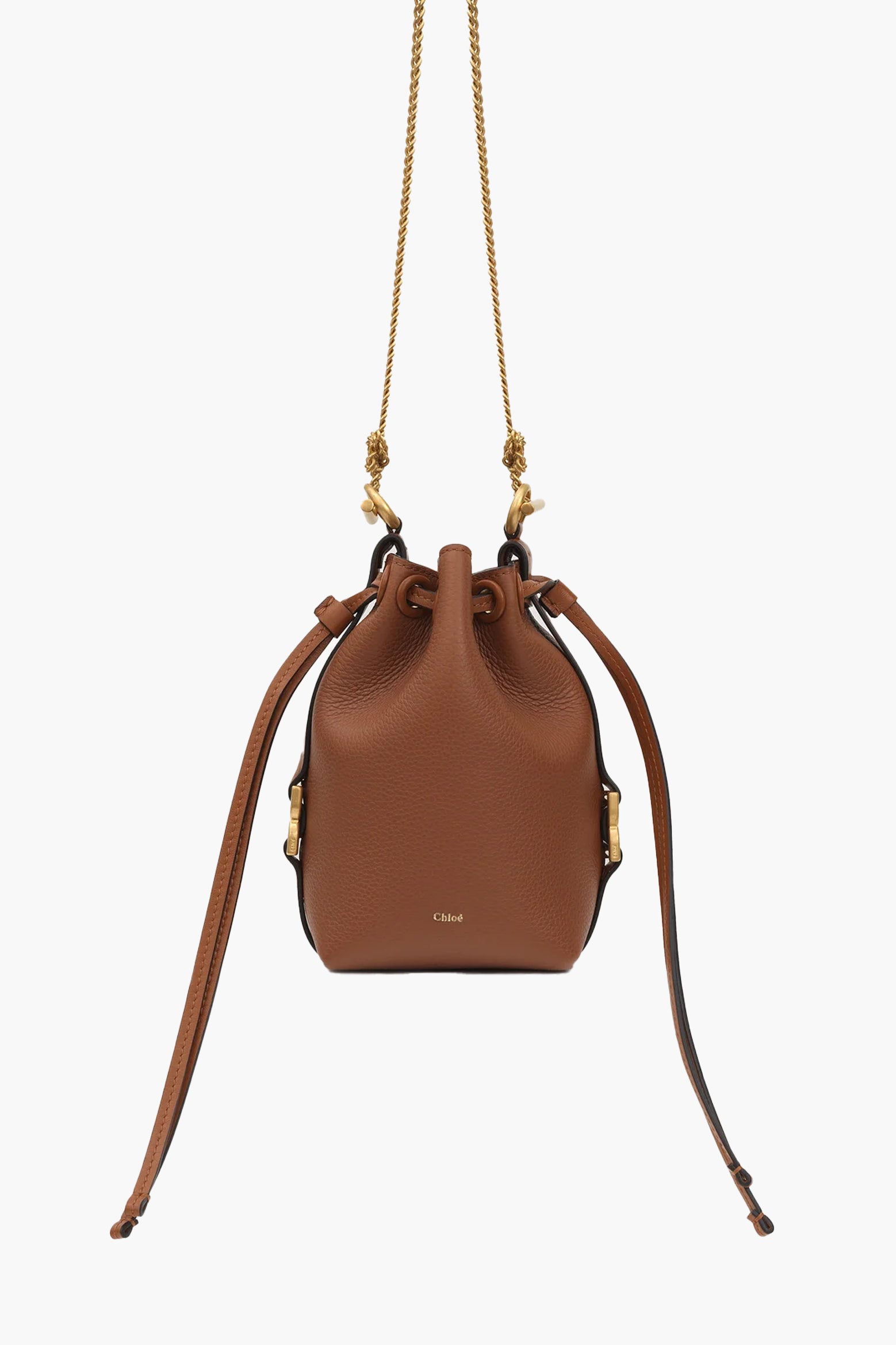 Chloé Marcie Micro Bucket Bag in Tan available at The New Trend Australia.