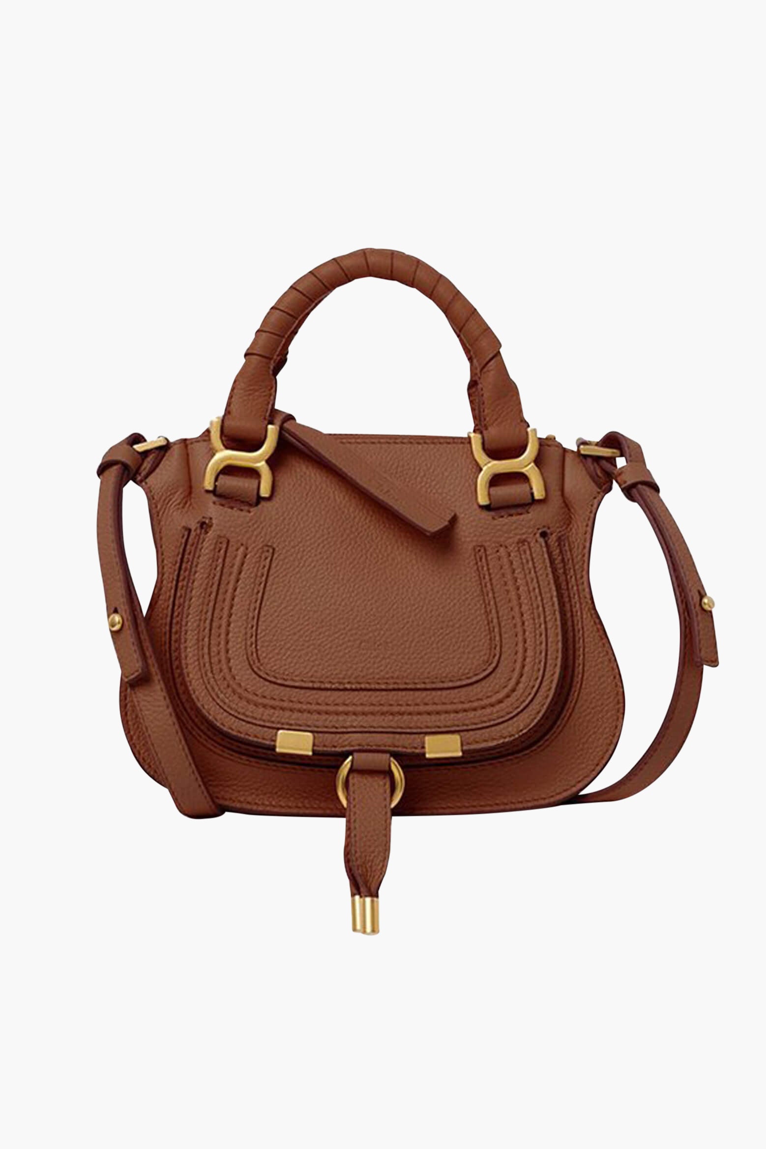 CHLOÉ Marcie Mini Double Carry Bag in Tan | The New Trend