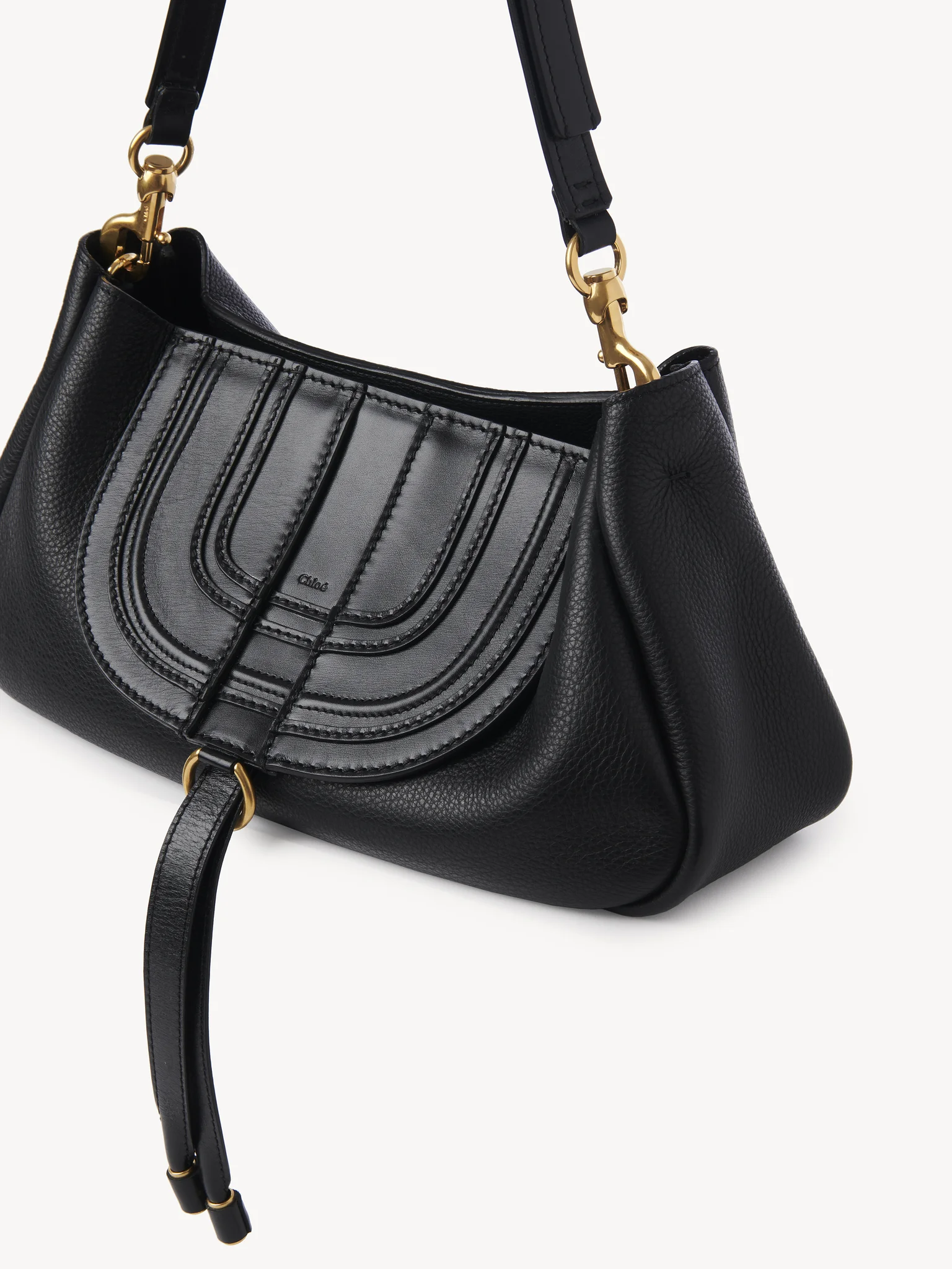 Chloe Marcie Shoulder Clutch Bag in Black available at TNT The New Trend Australia.