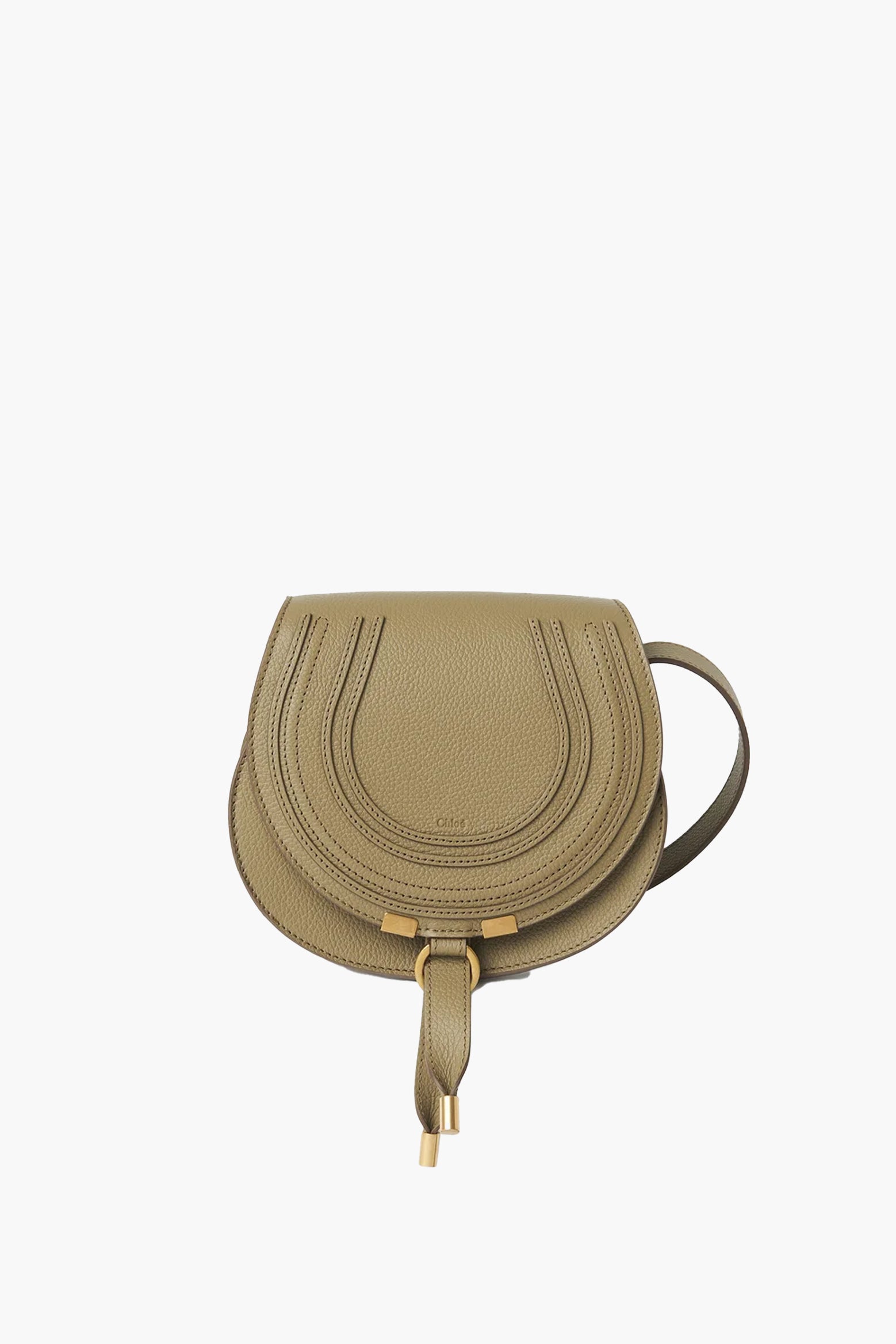 Chloé Marcie Small Saddle Bag in Pottery Green available at The New Trend Australia.
