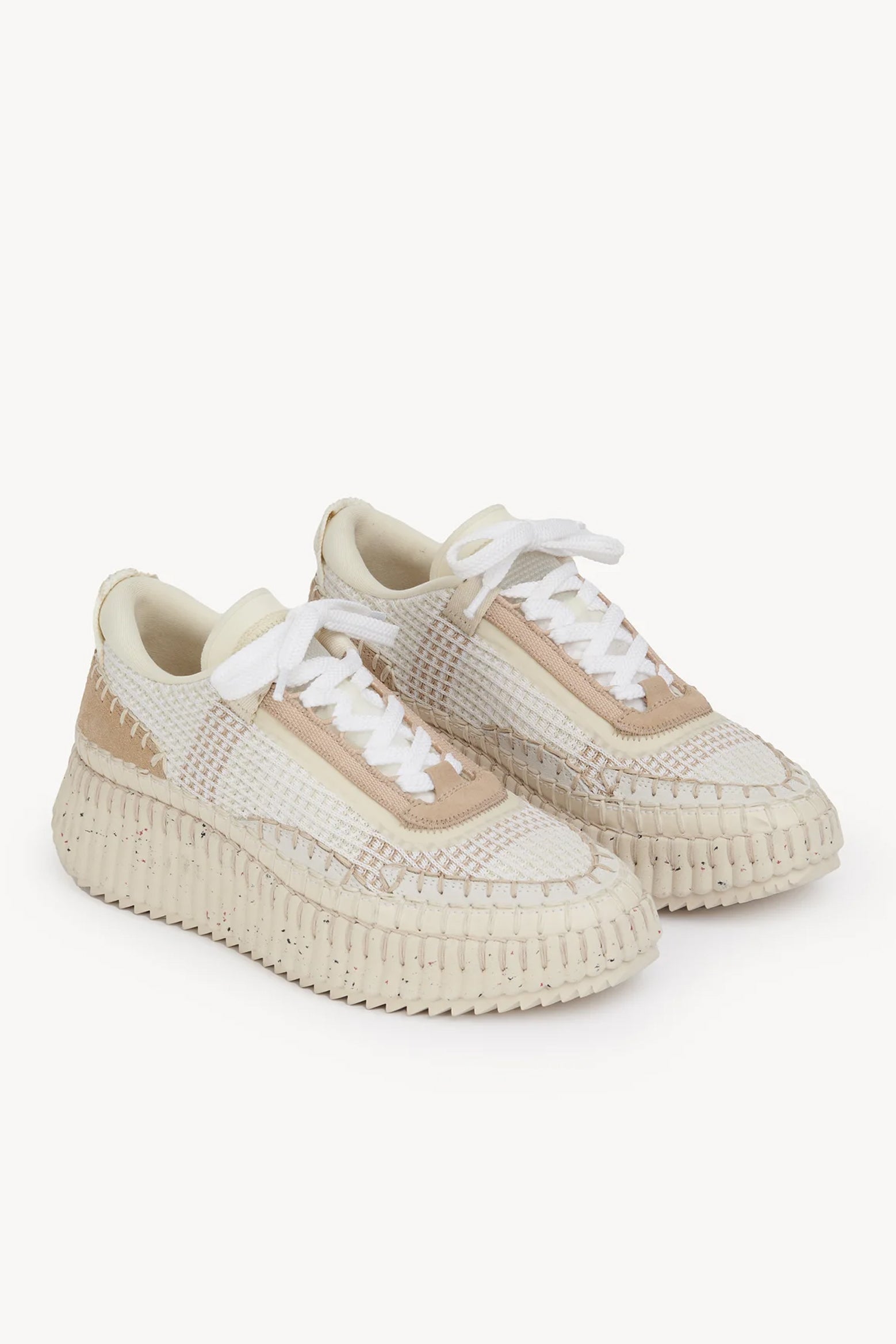 Chloé Nama Sneaker in Pearl Beige available at The New Trend Australia.