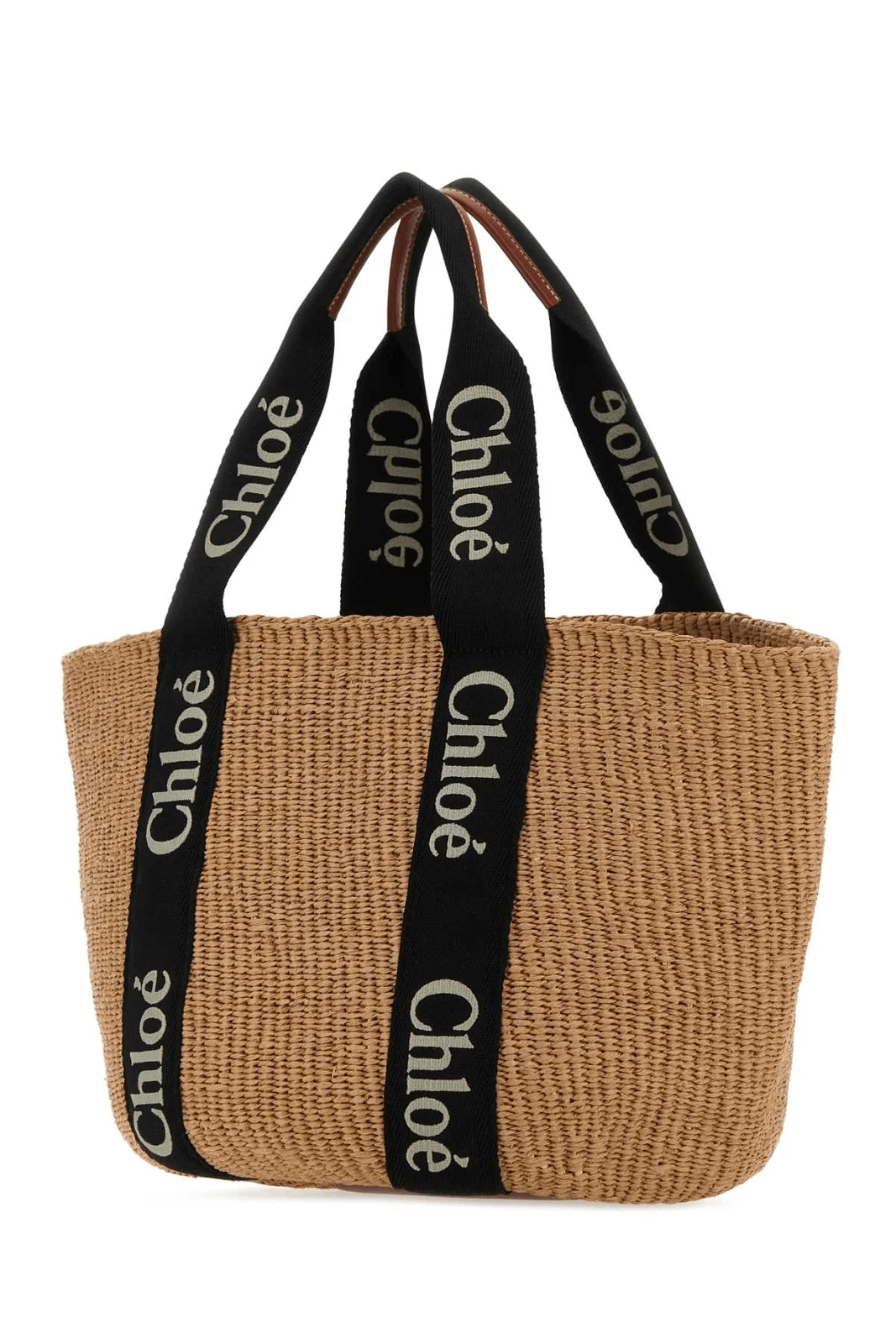 Chloé Woody Large Basket Bag in Black available at TNT The New Trend Australia.