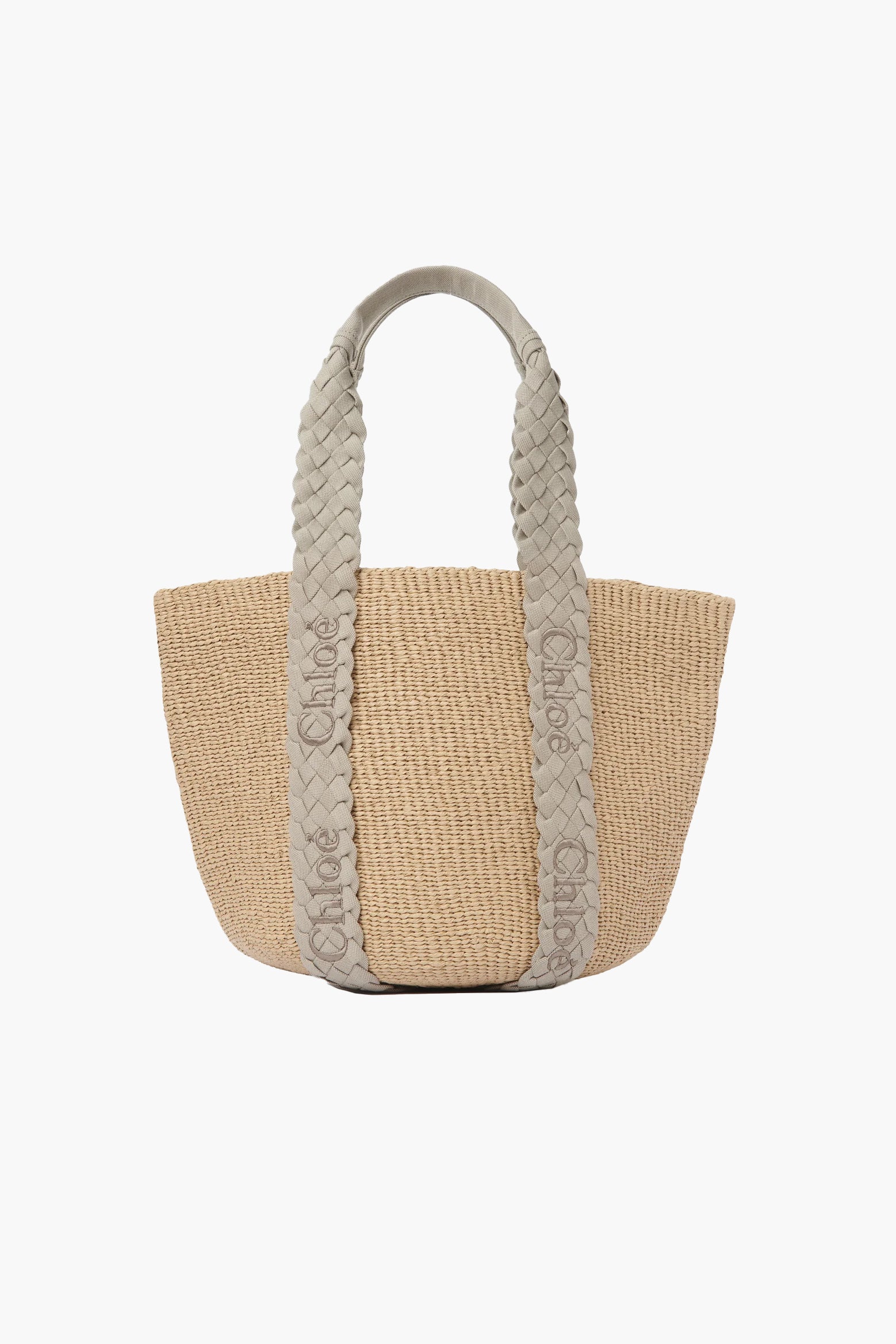 Chloe Woody Large Basket Bag in Pastel Grey available at The New Trend Australia. 