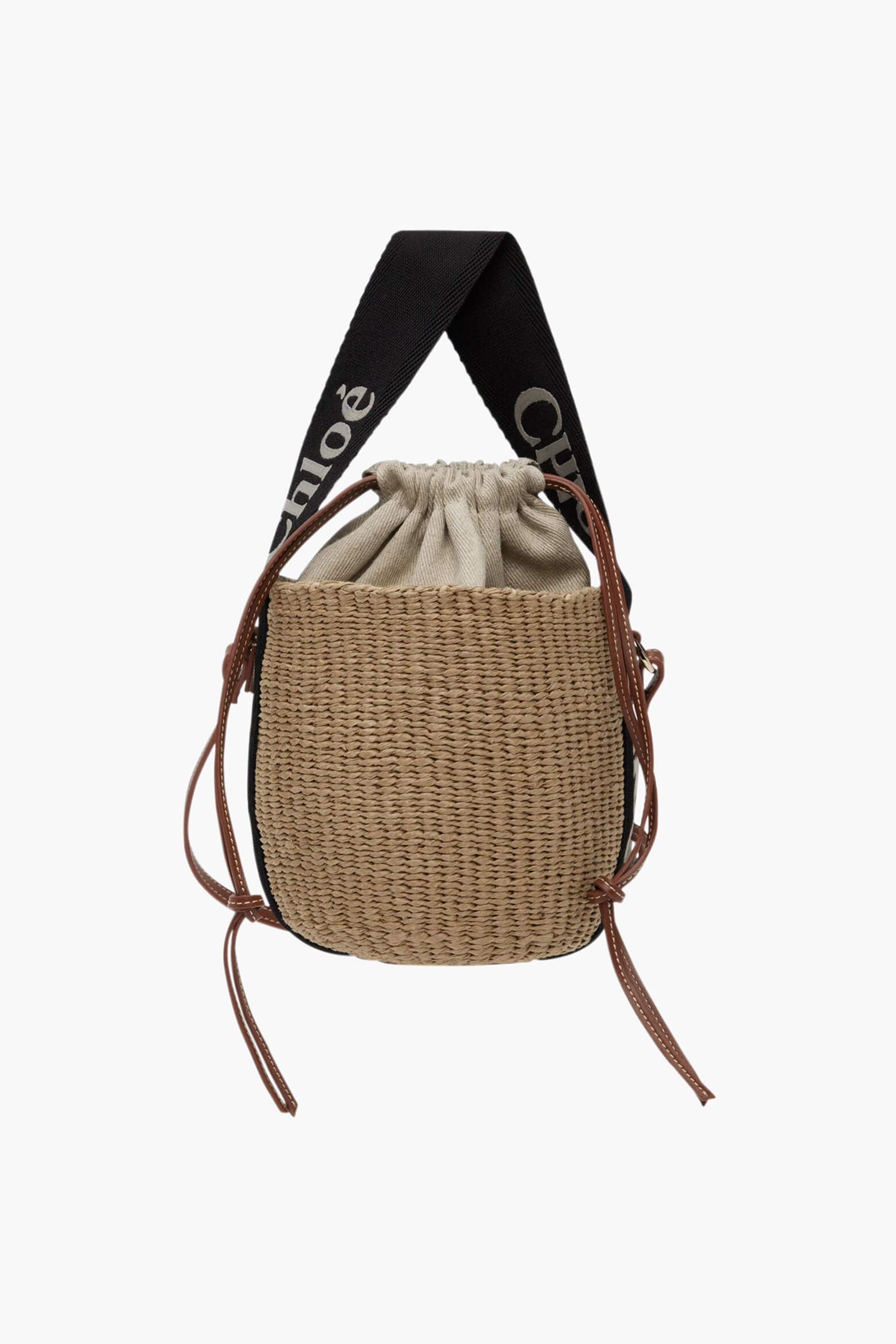 Chloé Woody Small Basket in Black available at TNT The New Trend Australia.