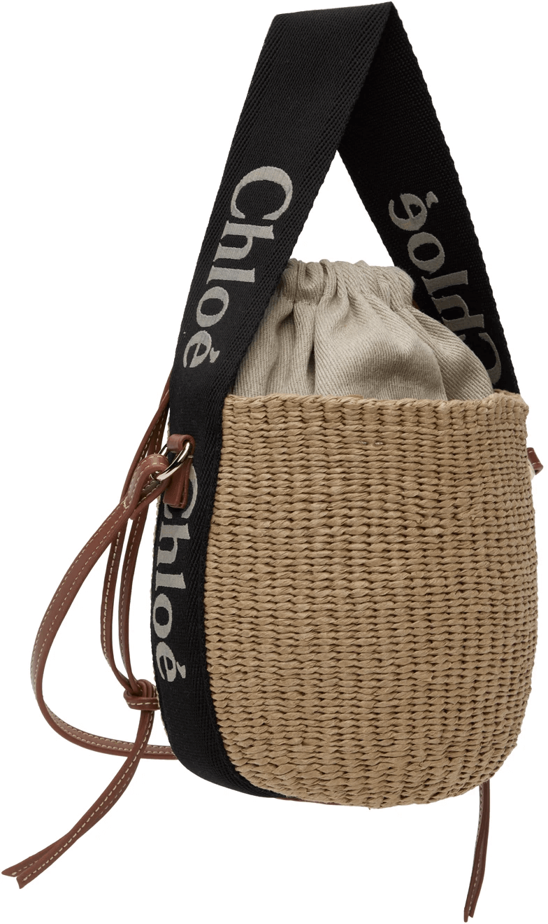 Chloé Woody Small Basket in Black available at TNT The New Trend Australia.