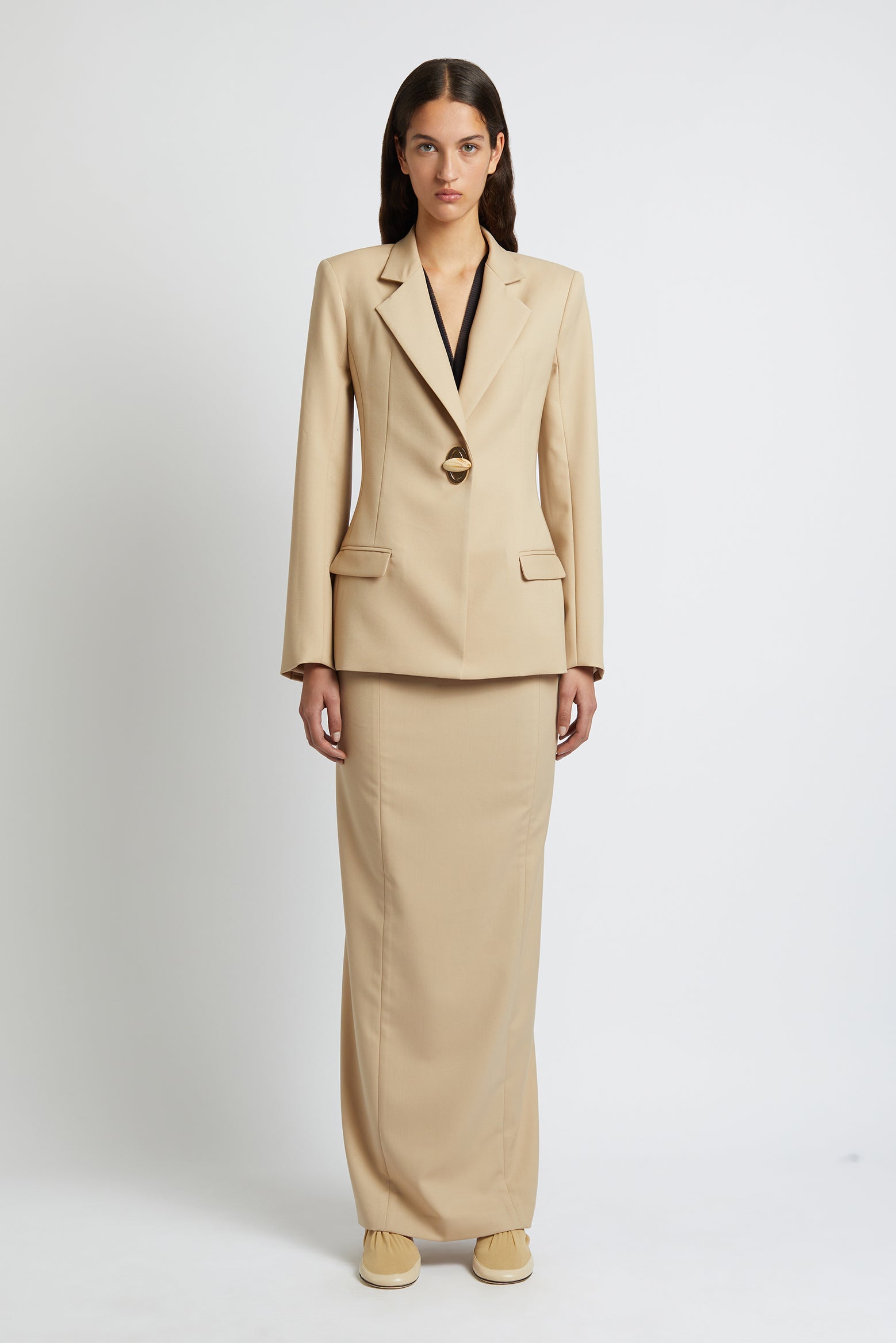 Christopher Esber Apex Racquet Blazer in Sand available at The New Trend Australia.