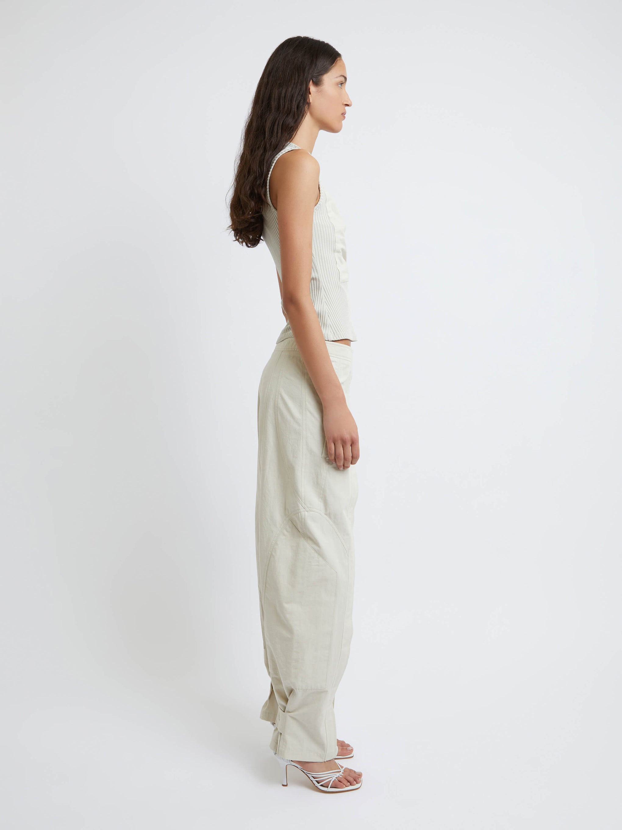 Christopher Esber Cocosolo Trouser in Putty available at TNT The New Trend Australia.