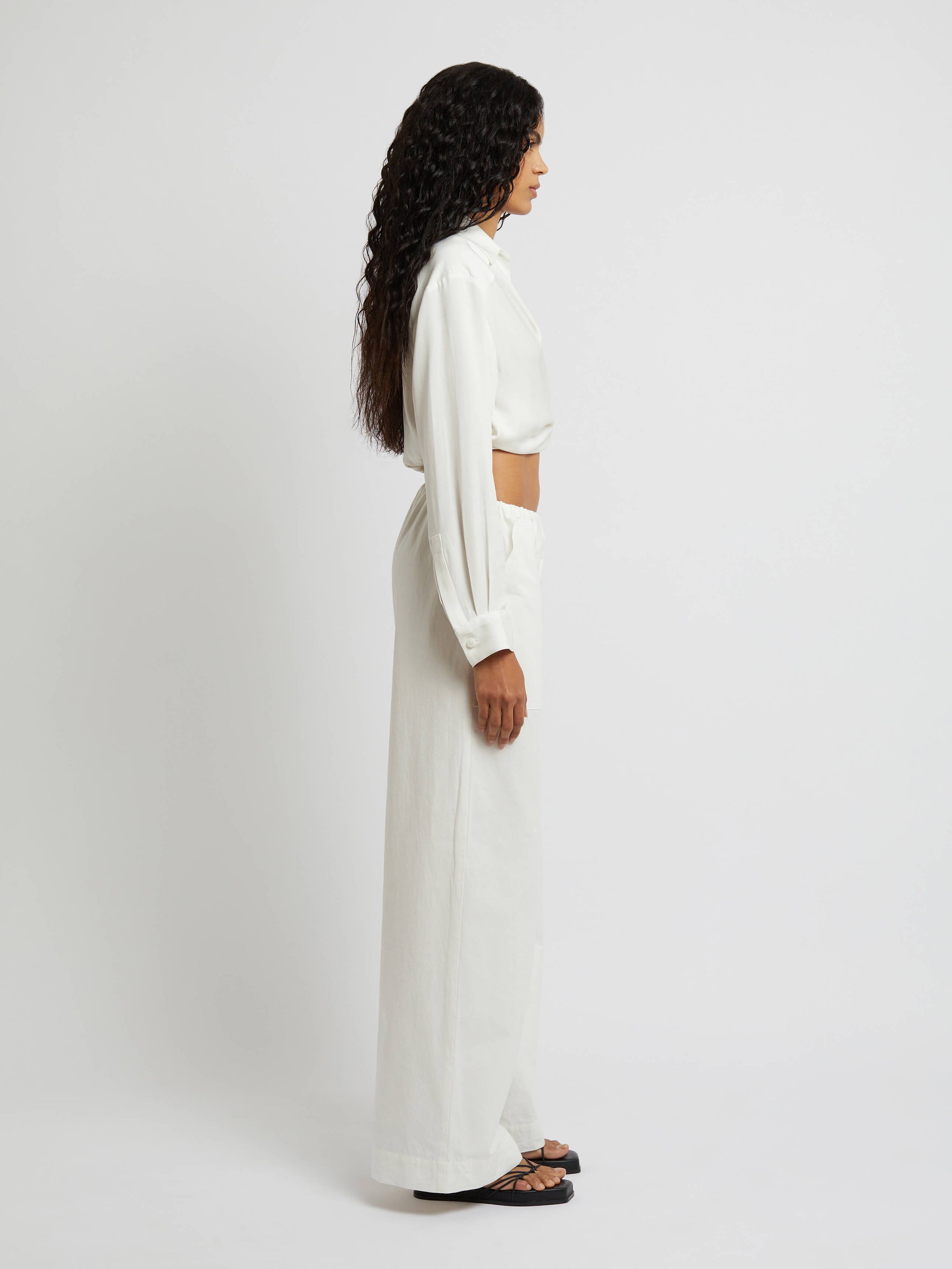 Christopher Esber Column Trouser in White available at TNT The New Trend Australia.