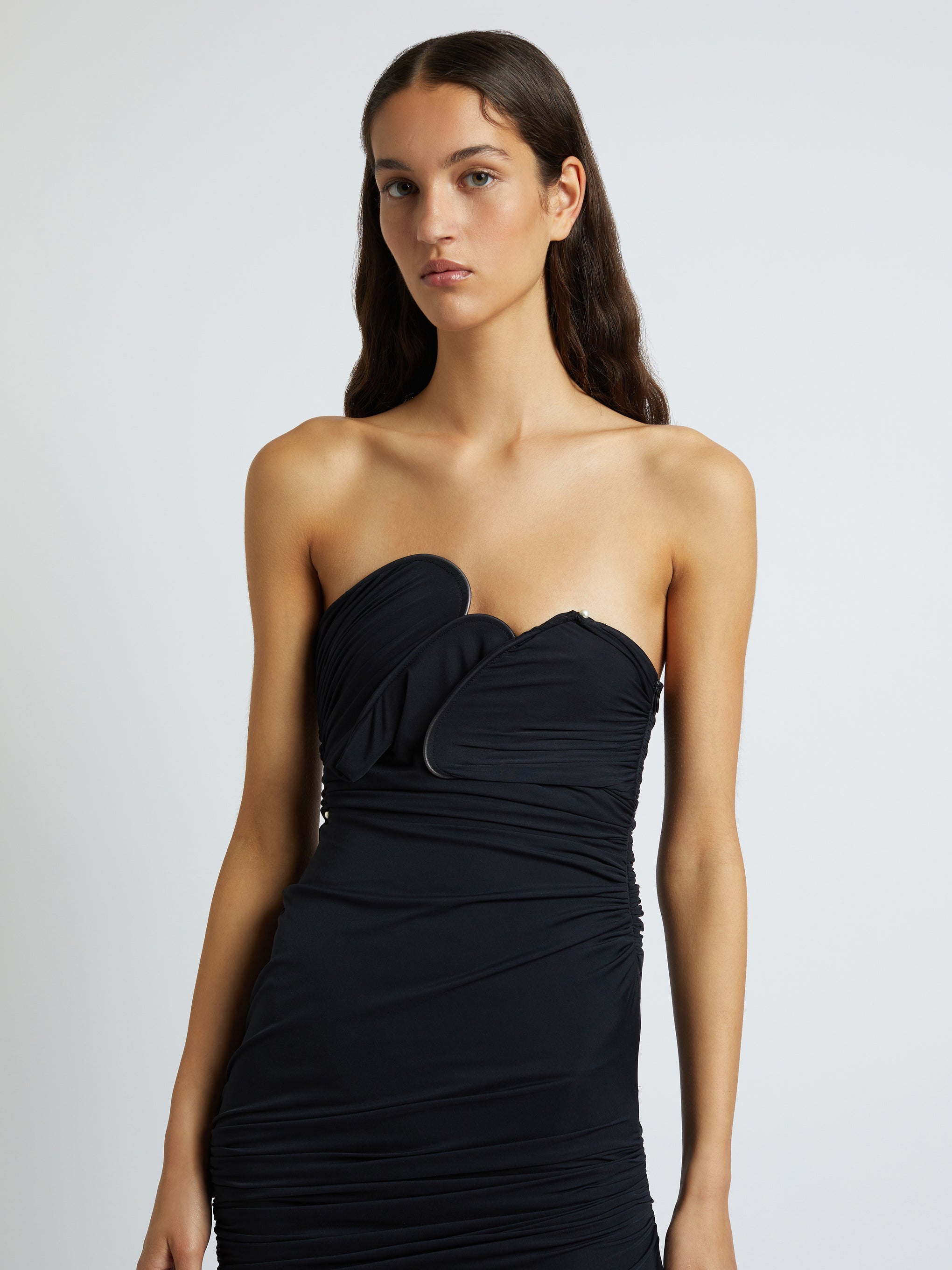 Christopher Esber Encompassed Looped Bodice Dress in Black available at The New Trend Australia.