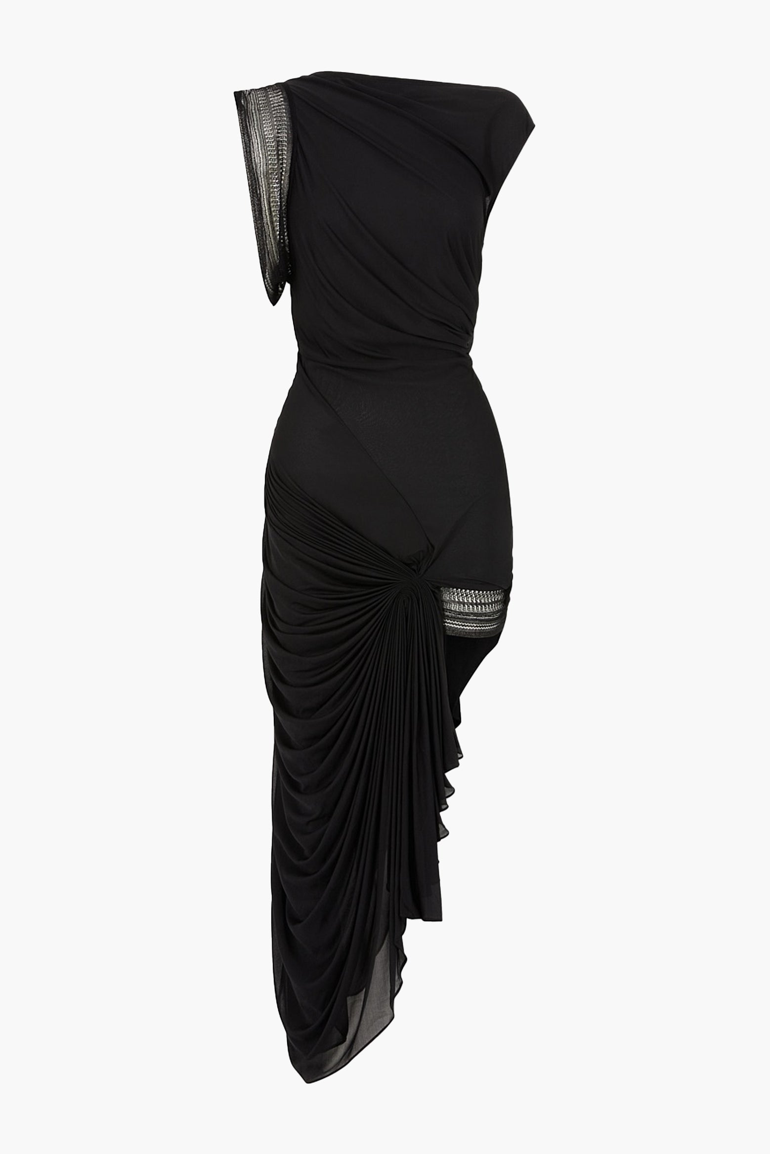 Christopher Esber Galathea Asymmetric long Dress in Black available at The New Trend Australia.
